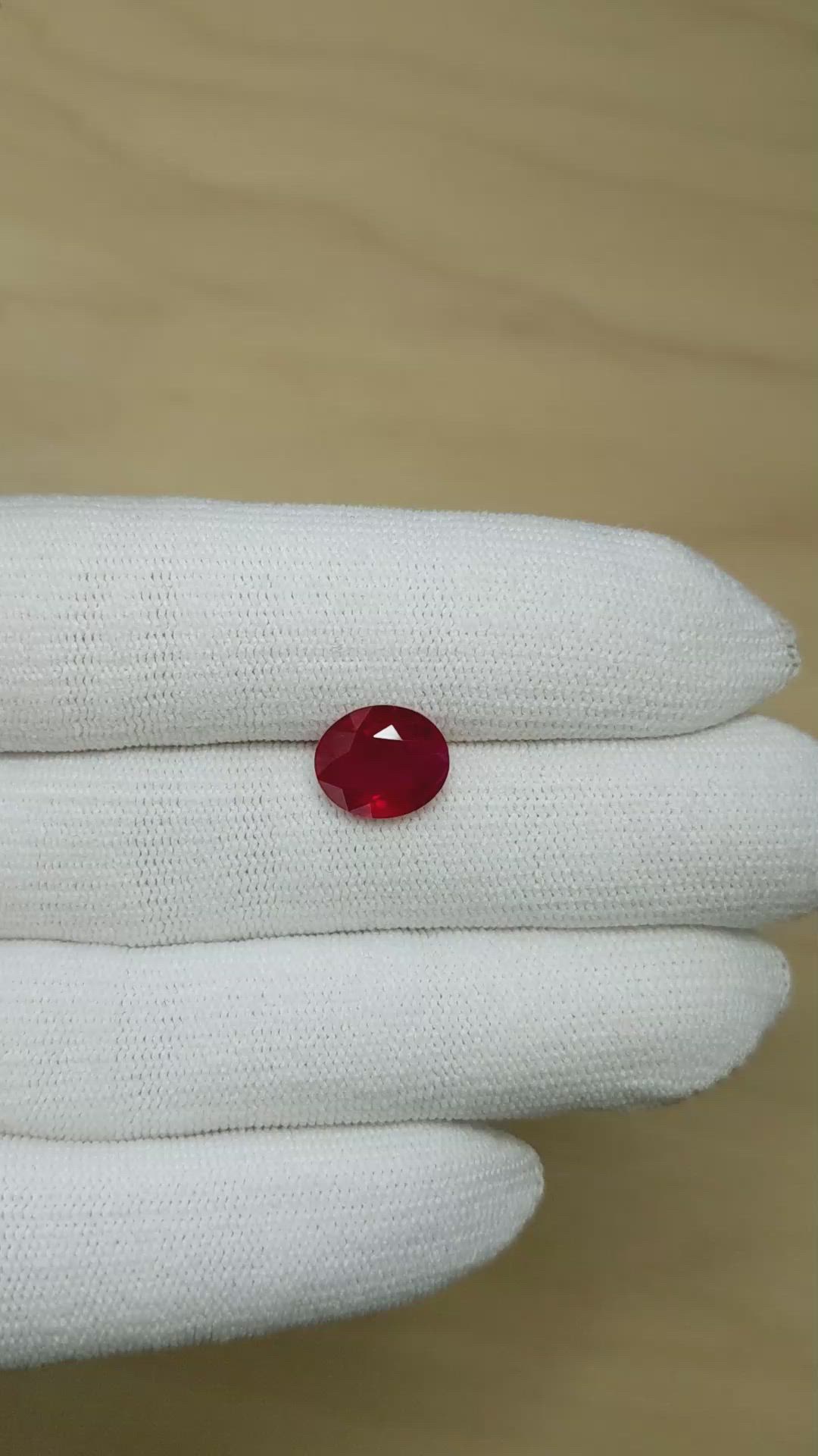 4.03 Ct. Ruby from Burma (Myanmar) Size Video