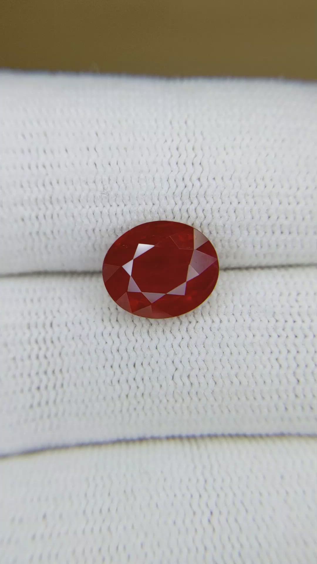 4.03 Ct. Ruby from Burma (Myanmar) Size Video