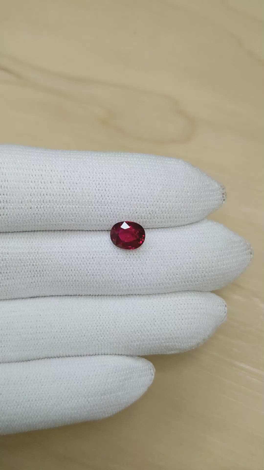 2.10 Ct. Ruby from Burma (Myanmar) Size Video