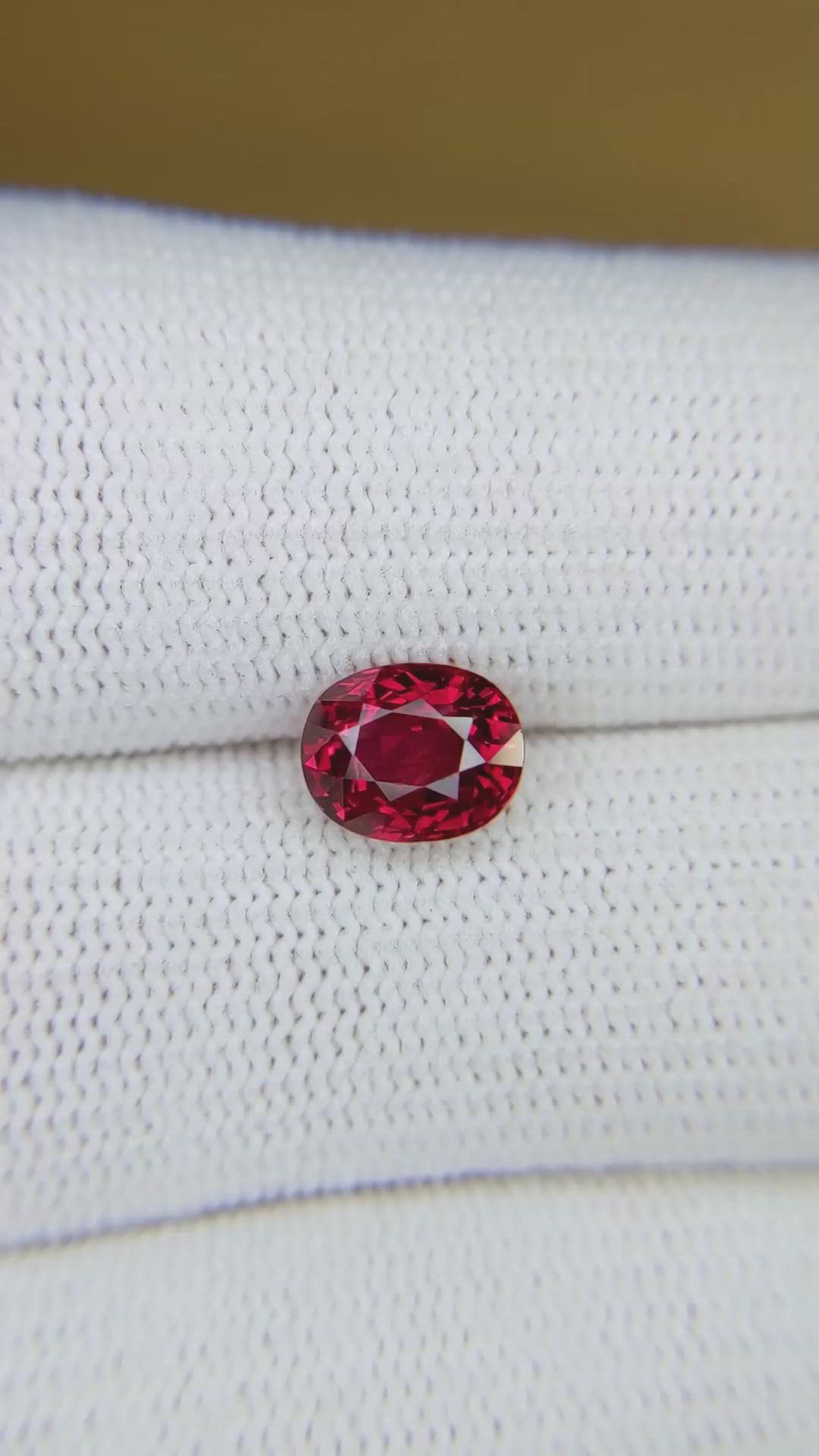 2.10 Ct. Ruby from Burma (Myanmar) Size Video