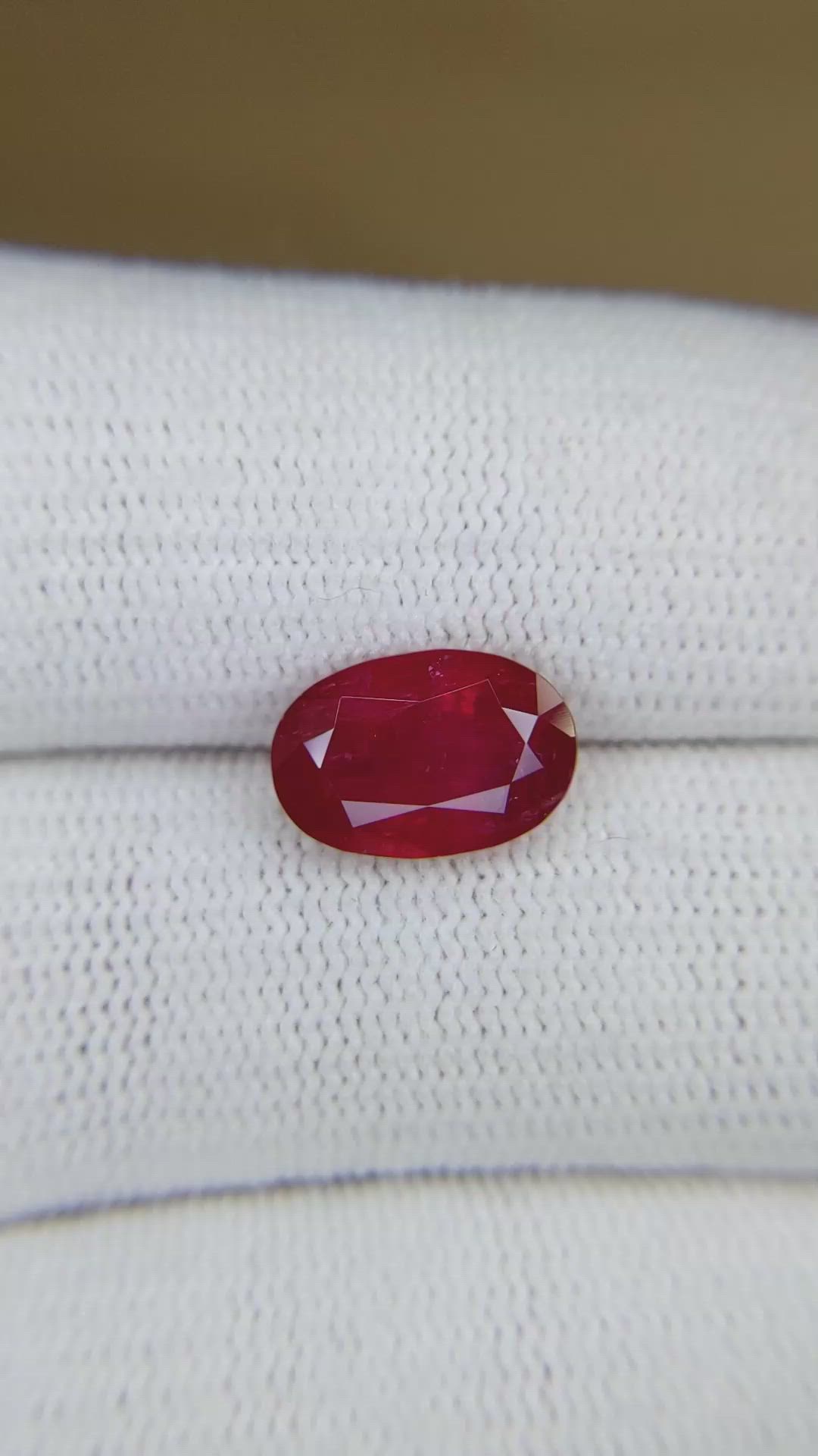 3.40 Ct. Ruby from Burma (Myanmar) Size Video