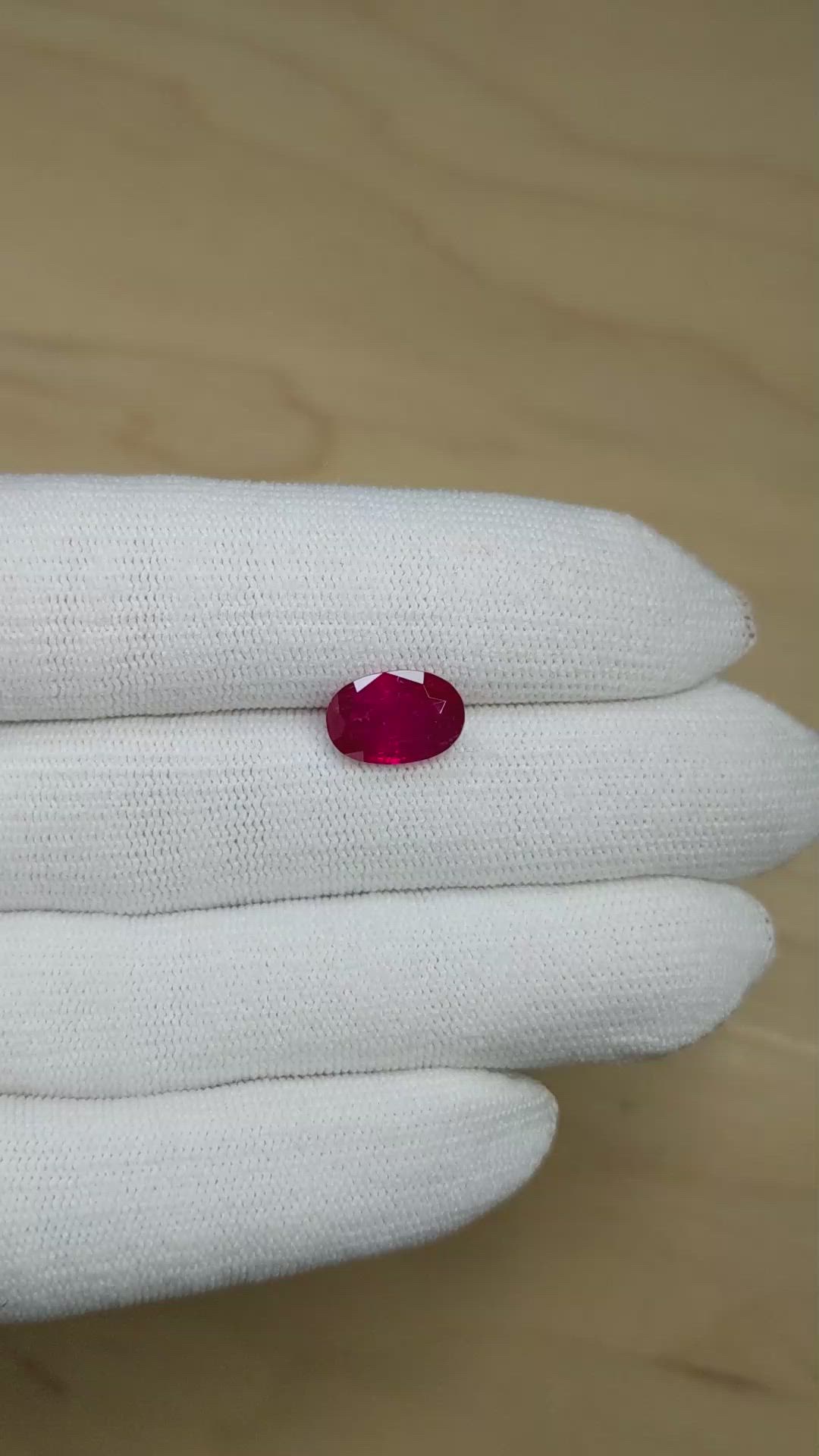 3.40 Ct. Ruby from Burma (Myanmar) Size Video