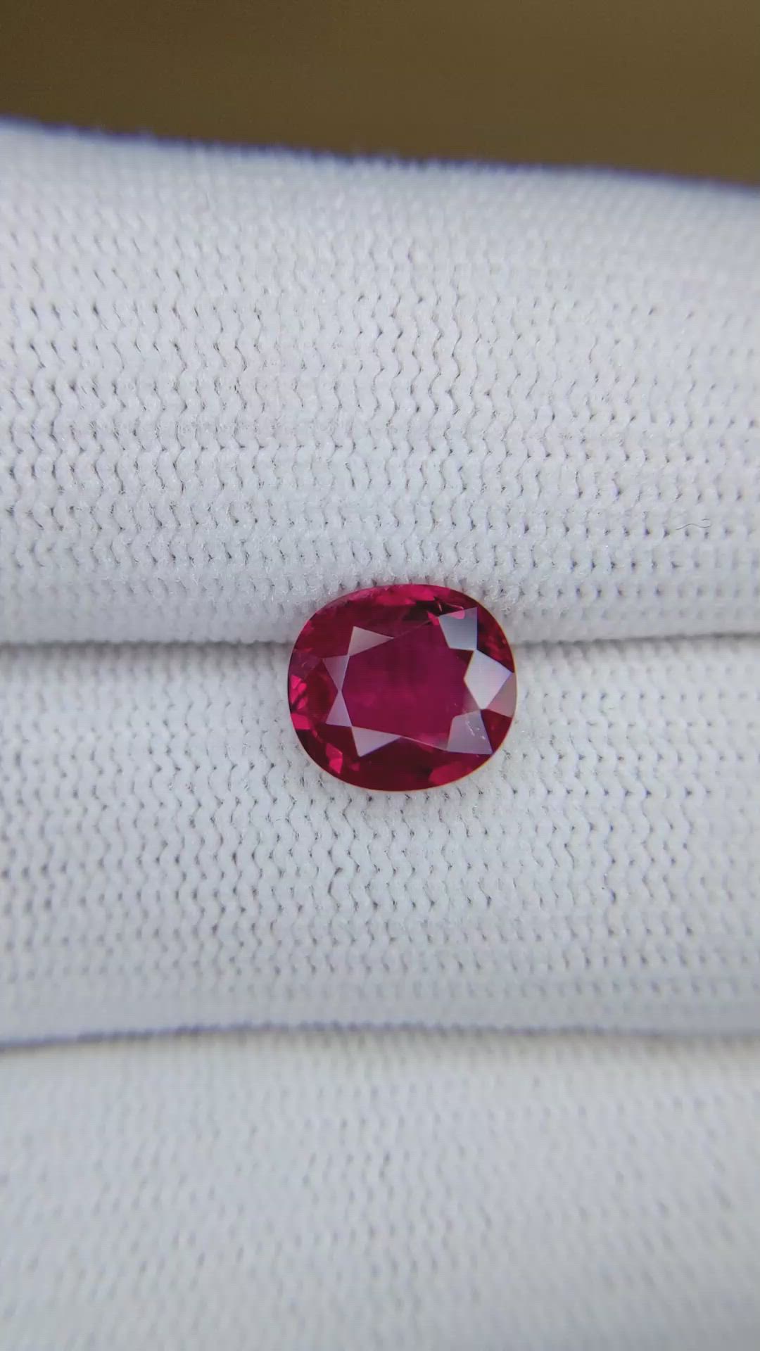 2.38 Ct. Ruby from Thailand Size Video