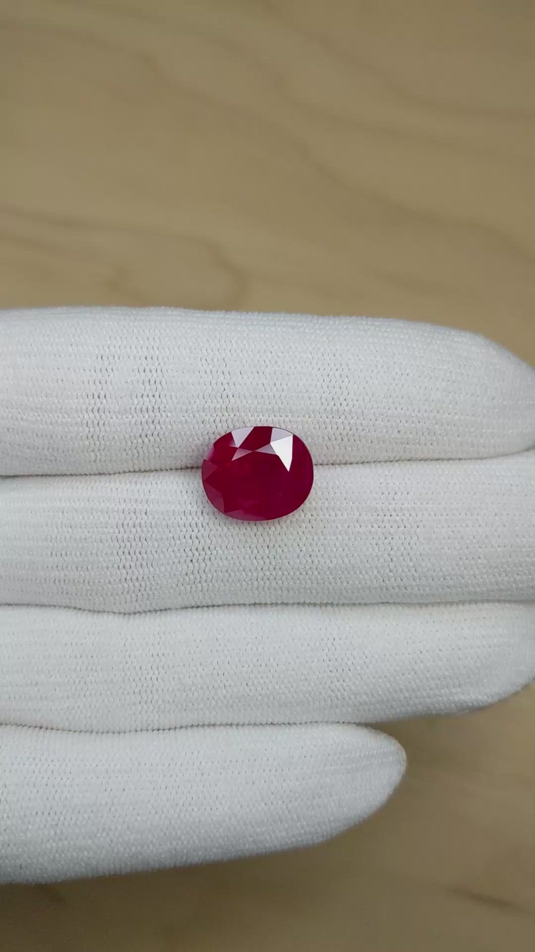 8.88 Ct. Ruby from Burma (Myanmar) Size Video