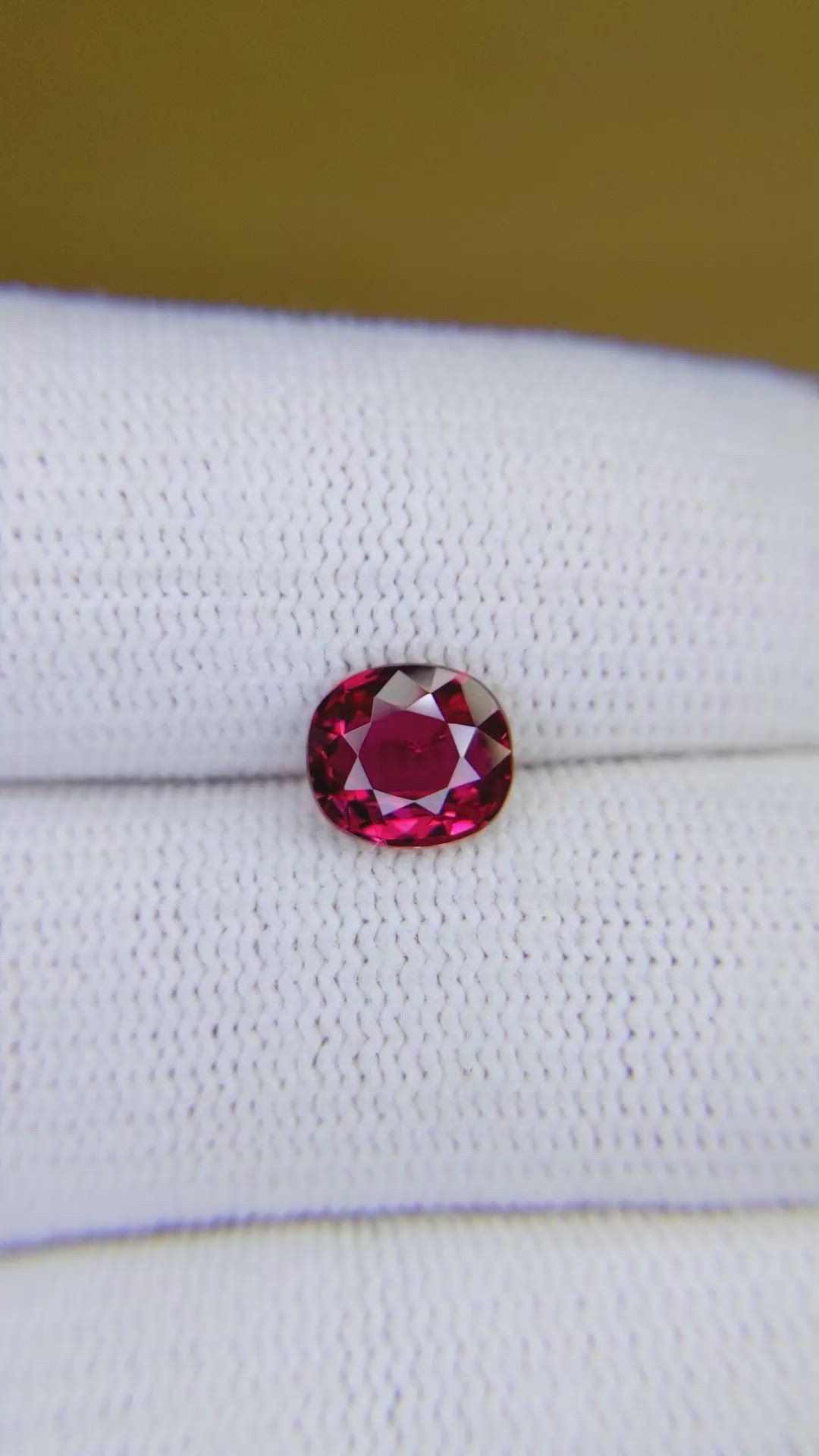 1.82 Ct. Ruby from Burma (Myanmar) Size Video