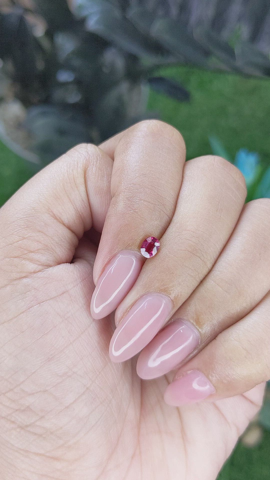 0.46 Ct. Pinkish Red Ruby from Madagascar Size Video