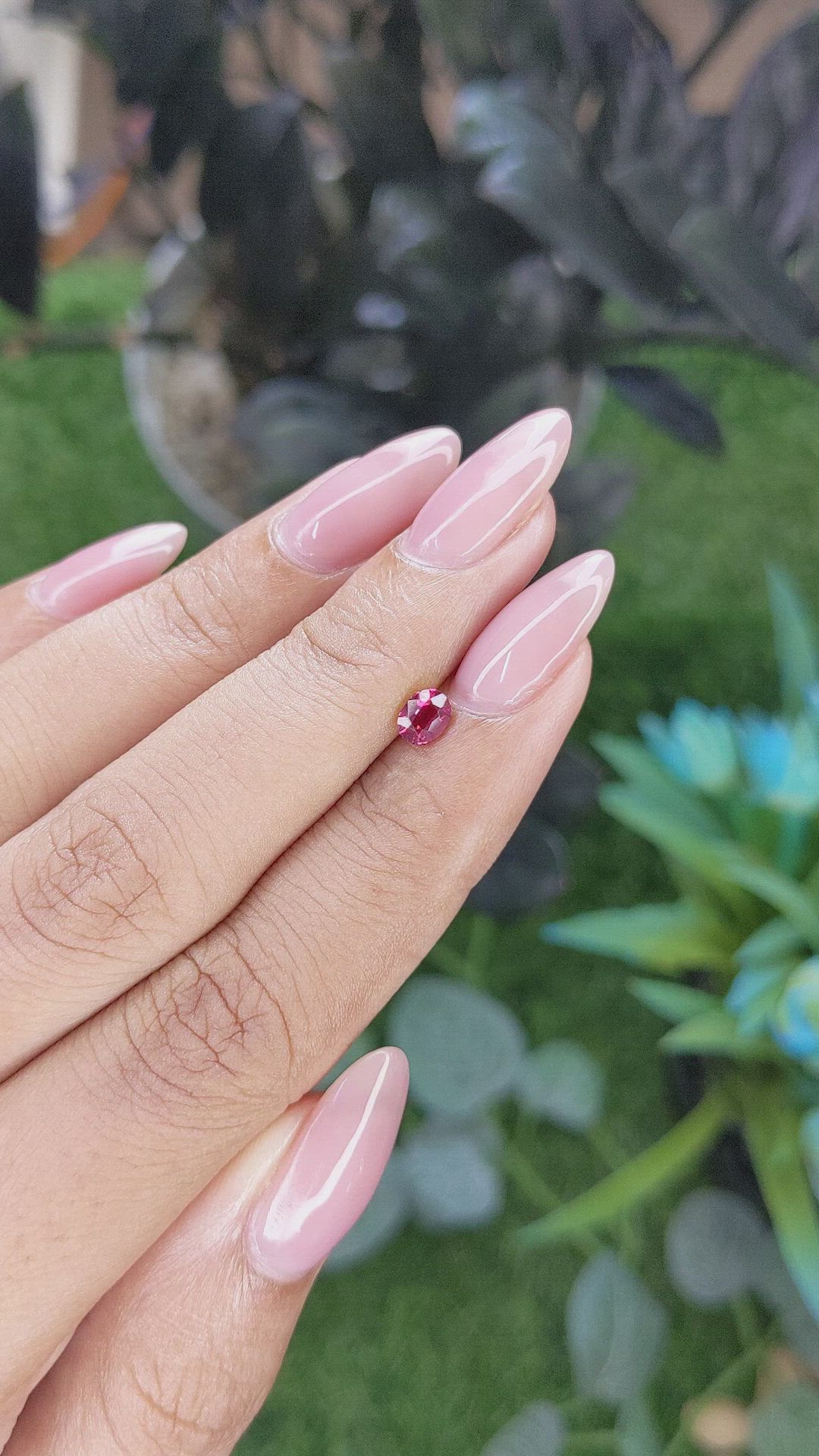 0.46 Ct. Pinkish Red Ruby from Madagascar Size Video