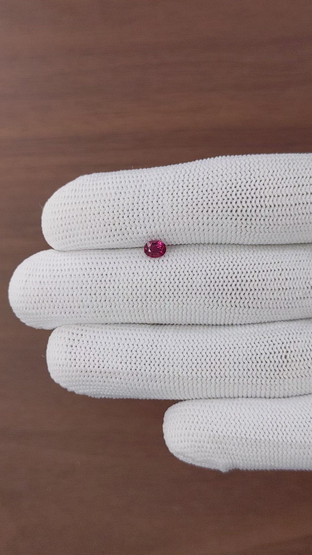 0.46 Ct. Pinkish Red Ruby from Madagascar Size Video