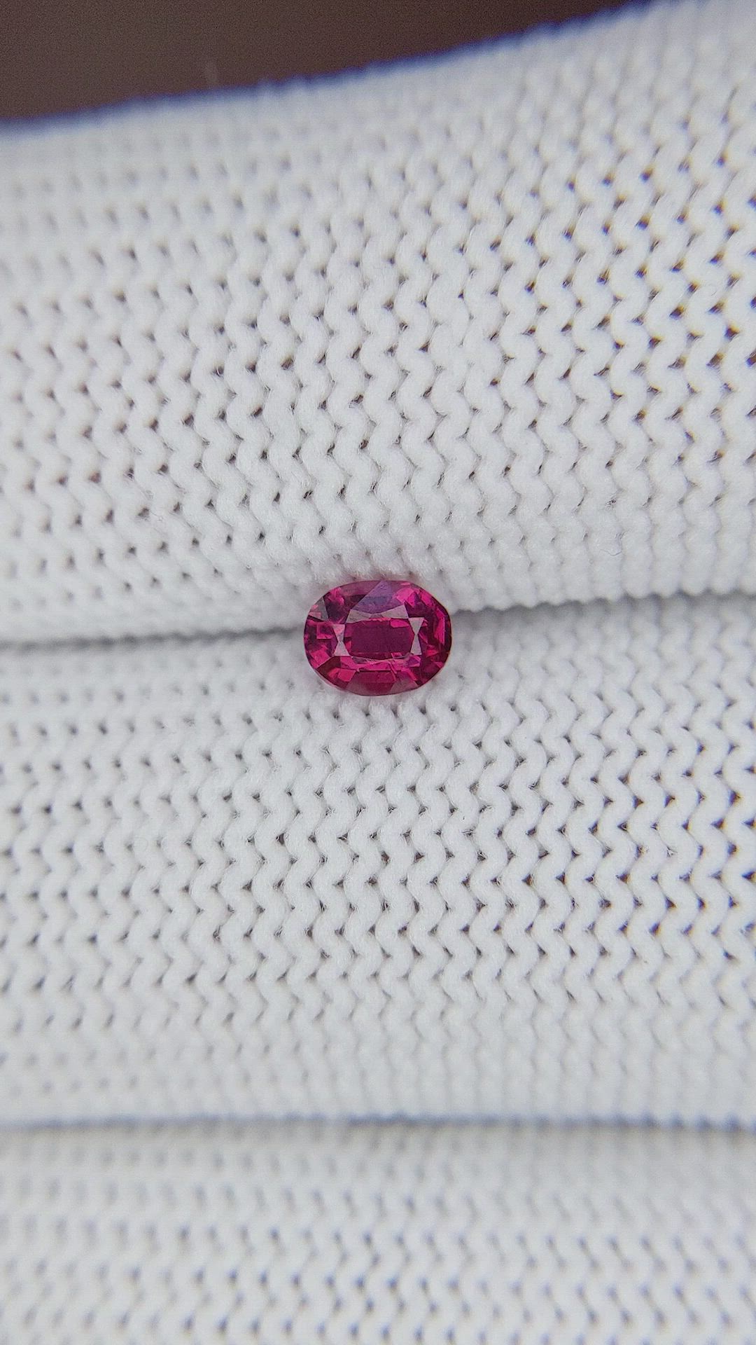 0.46 Ct. Pinkish Red Ruby from Madagascar Size Video