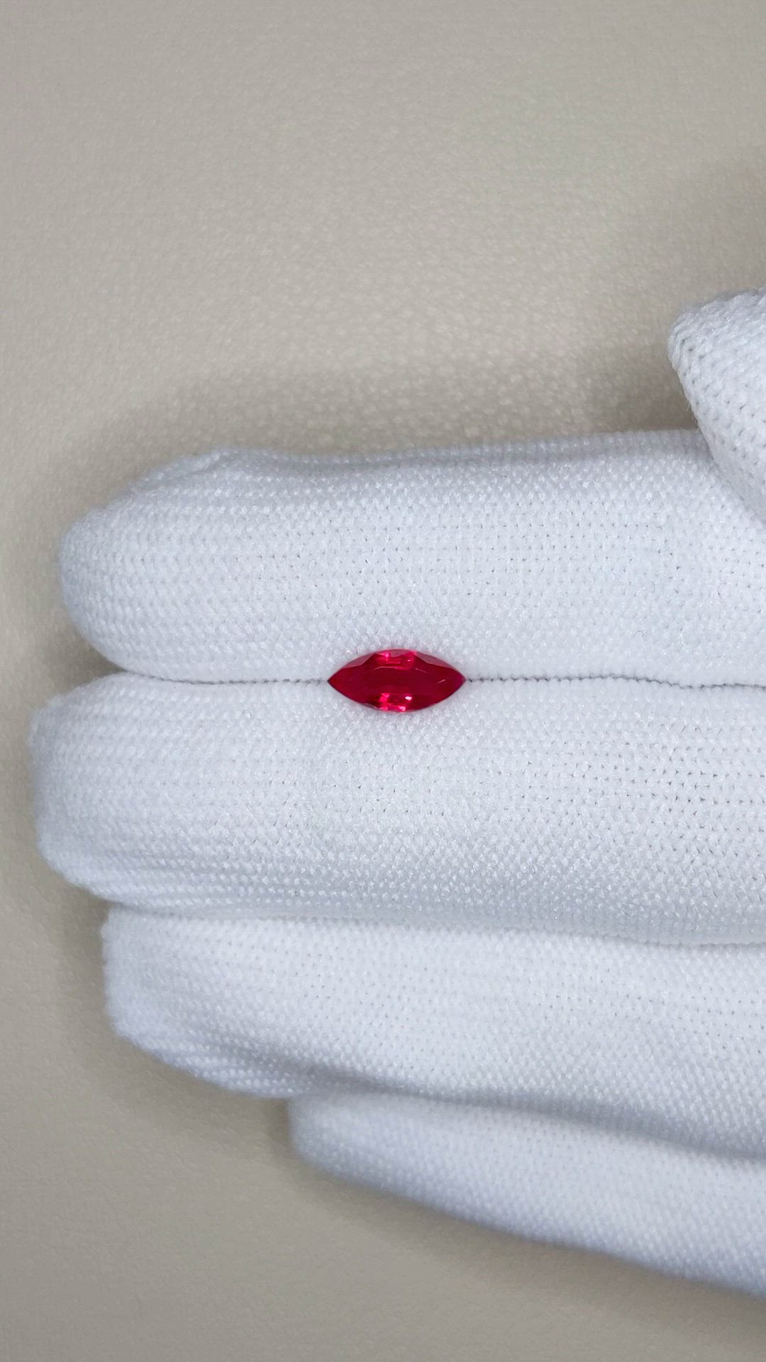0.96 Ct. Pinkish Red Ruby from Madagascar Size Video