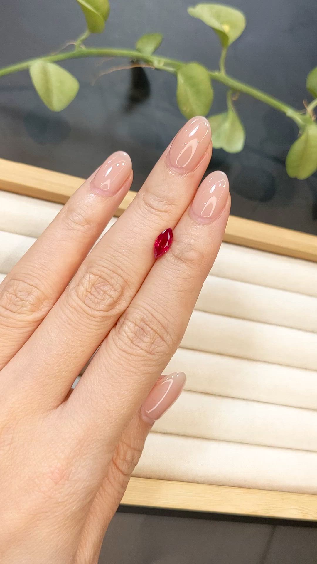 0.96 Ct. Pinkish Red Ruby from Madagascar Size Video