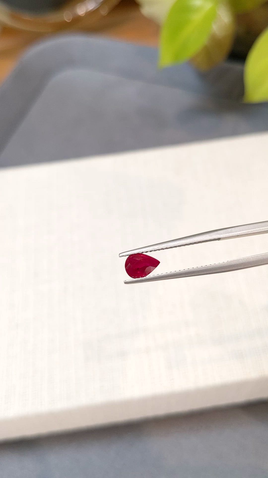 0.86 Ct. Purplish Red Ruby from Burma (Myanmar) Size Video