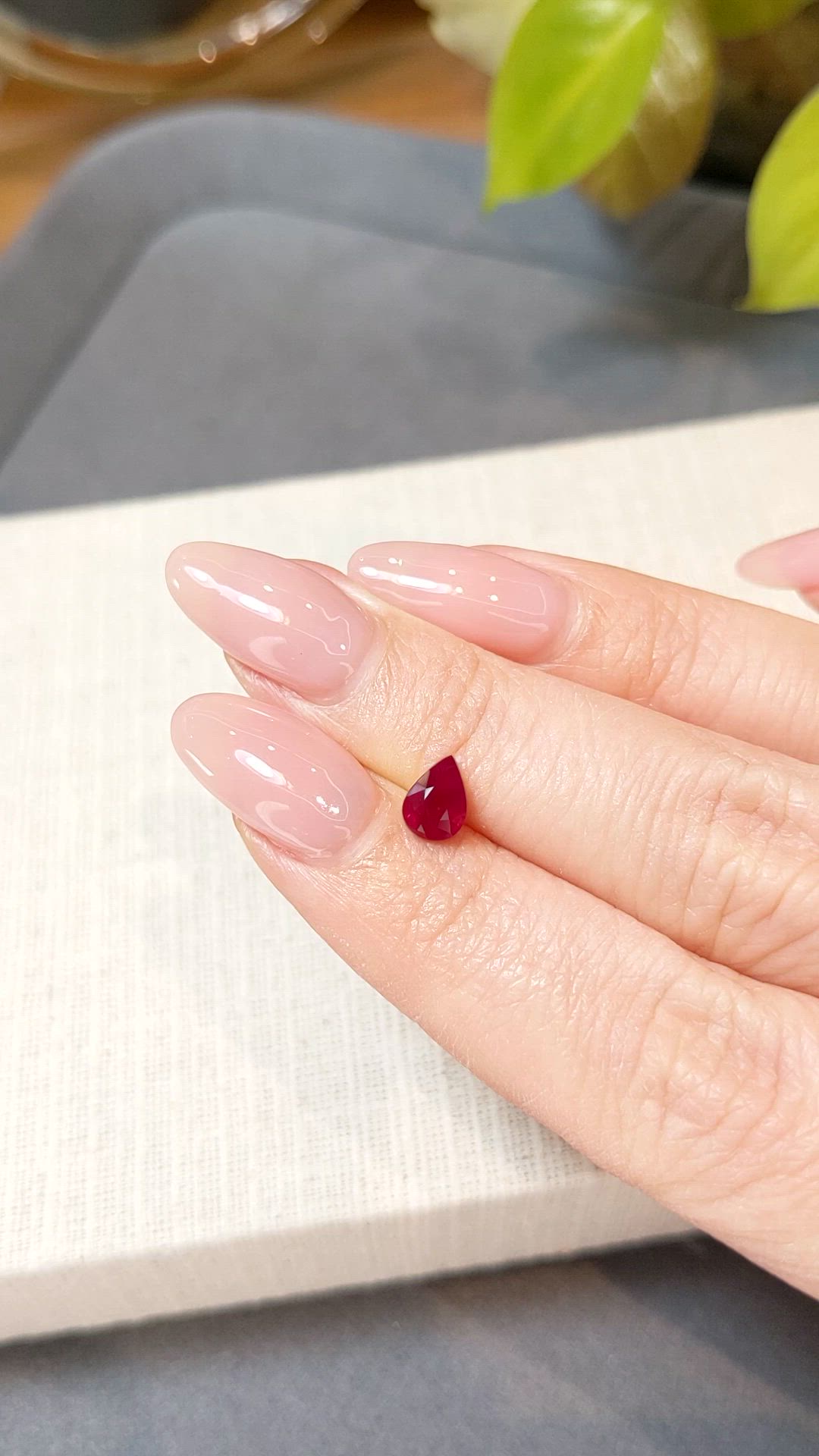 0.86 Ct. Purplish Red Ruby from Burma (Myanmar) Size Video