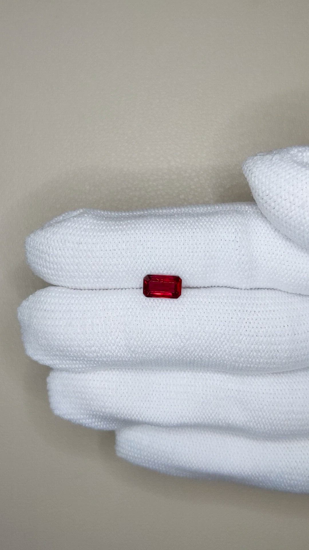 1.13 Ct. Ruby from Mozambique Size Video