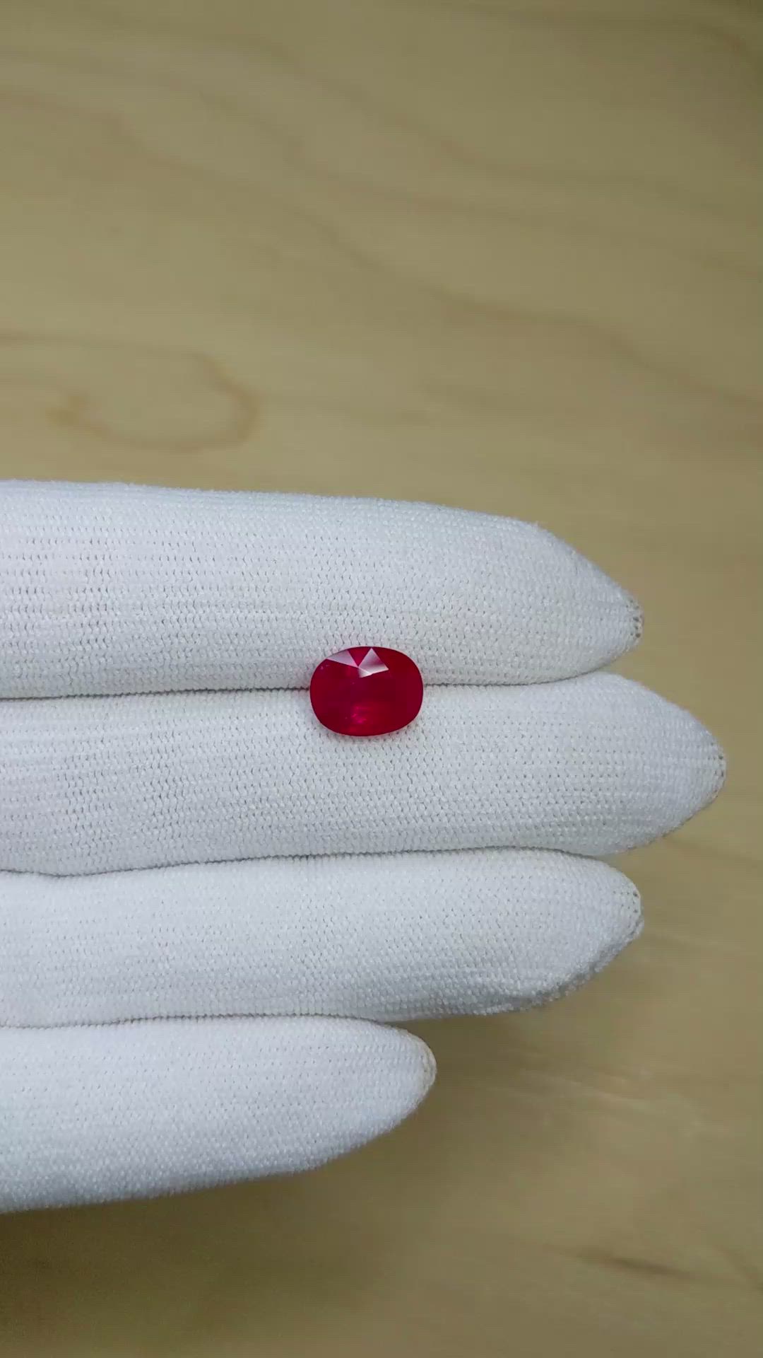 4.15 Ct. Ruby from Burma (Myanmar) Size Video