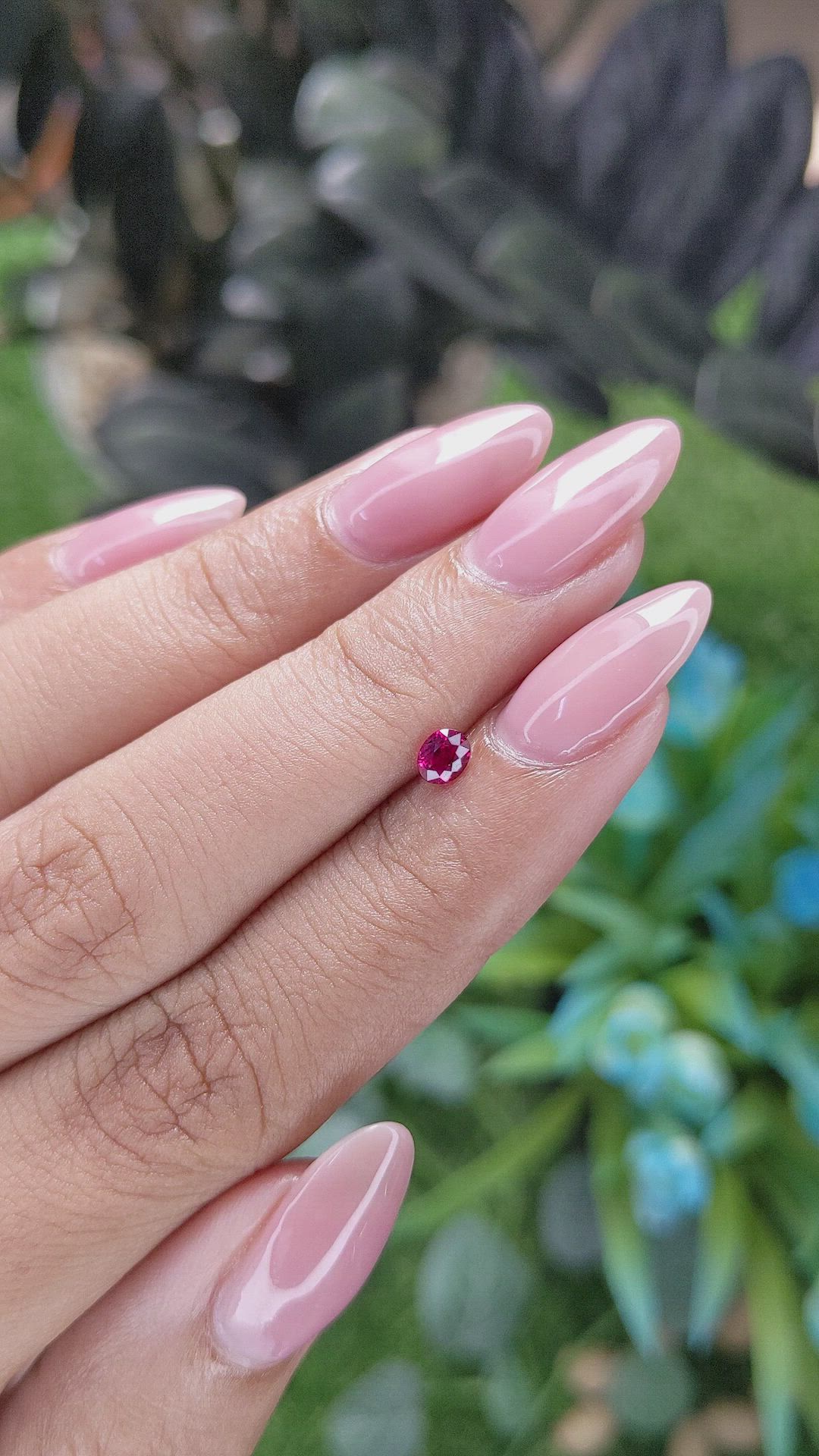 0.27 Ct. Pinkish Red Ruby from Tanzania Size Video