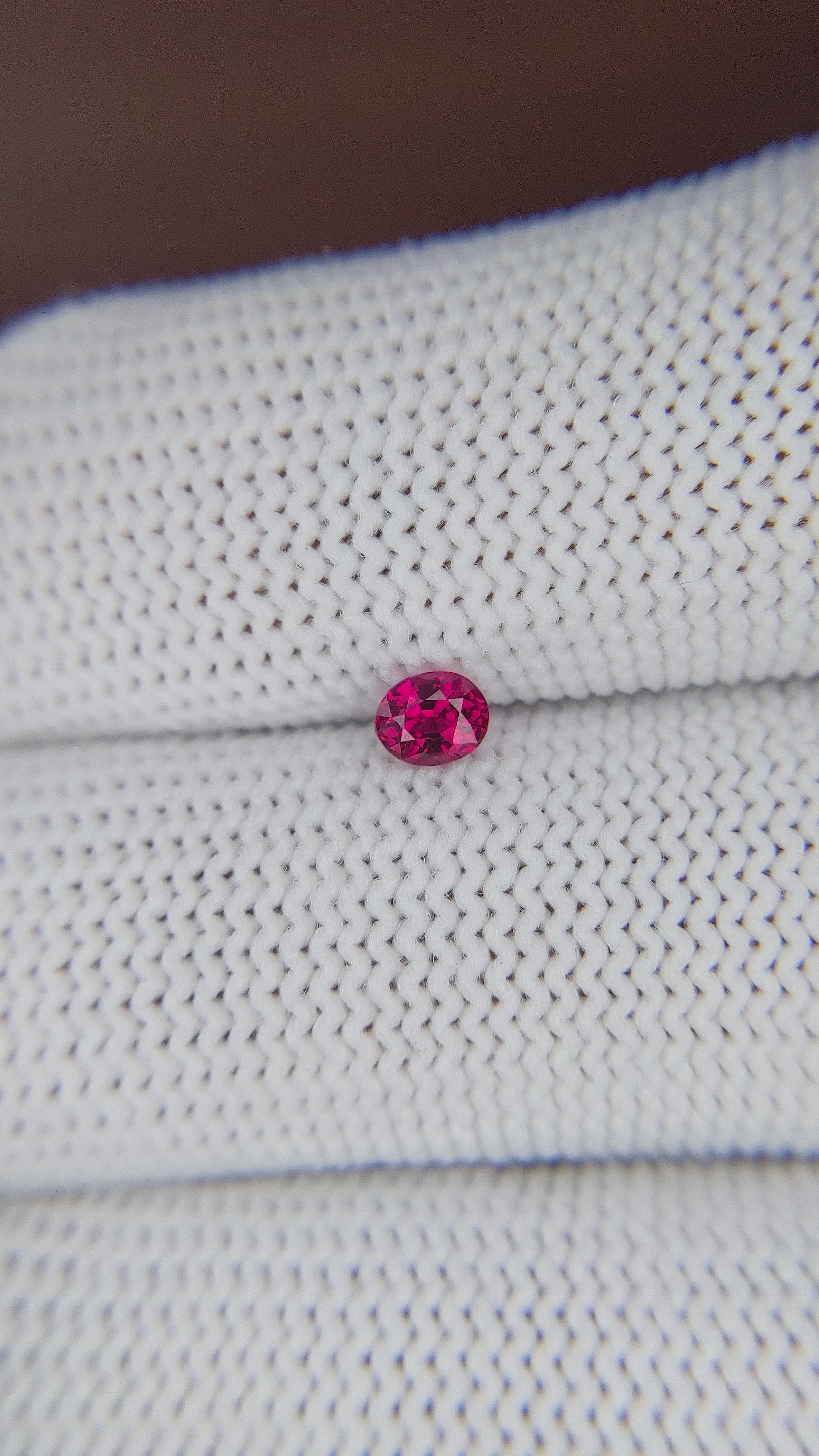 0.27 Ct. Pinkish Red Ruby from Tanzania Size Video