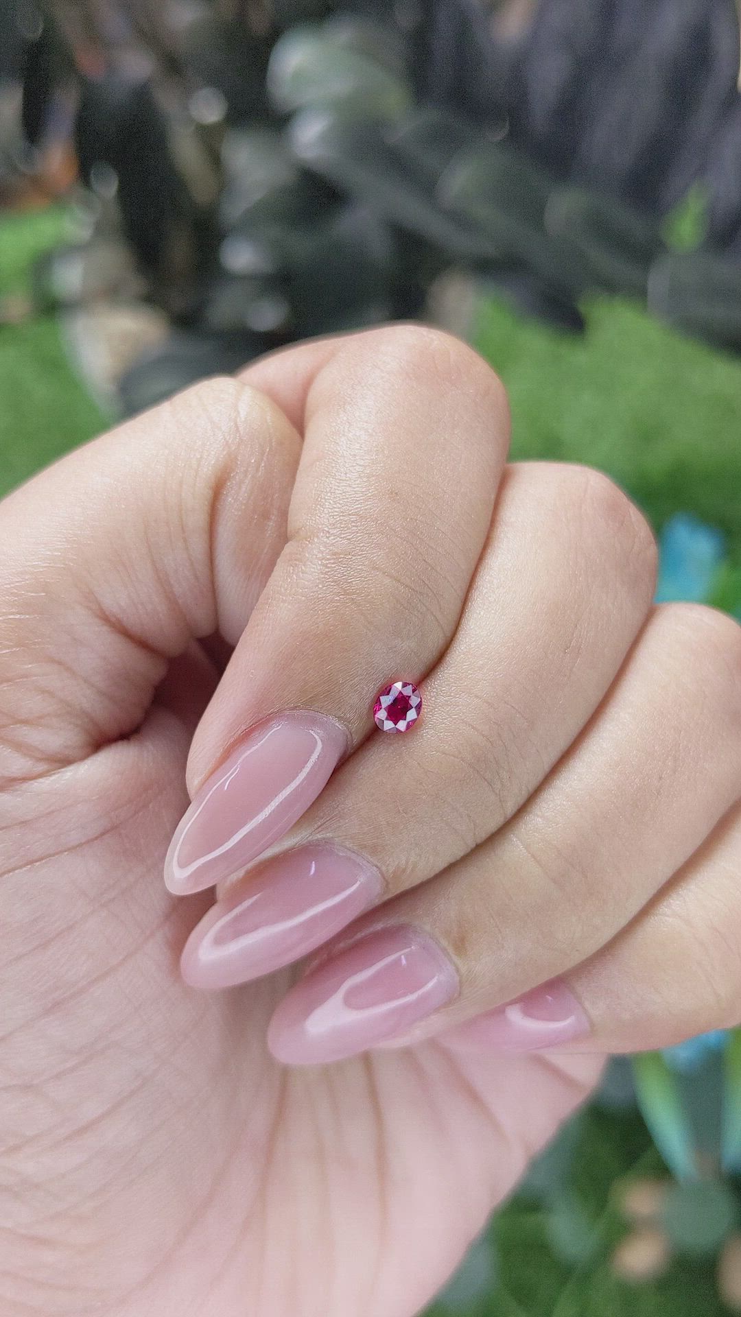 0.27 Ct. Pinkish Red Ruby from Tanzania Size Video