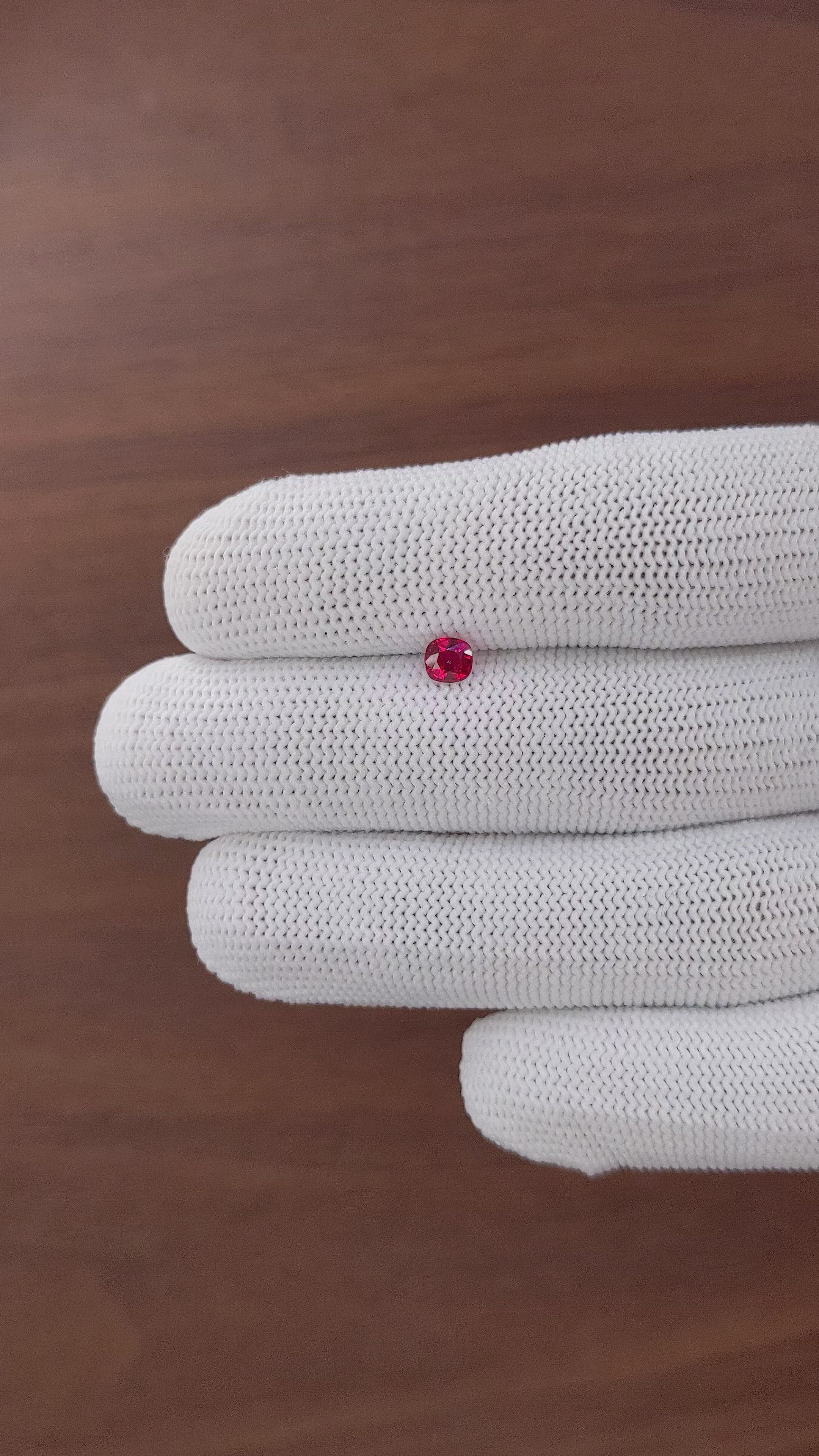 0.41 Ct. Ruby from Tanzania Size Video