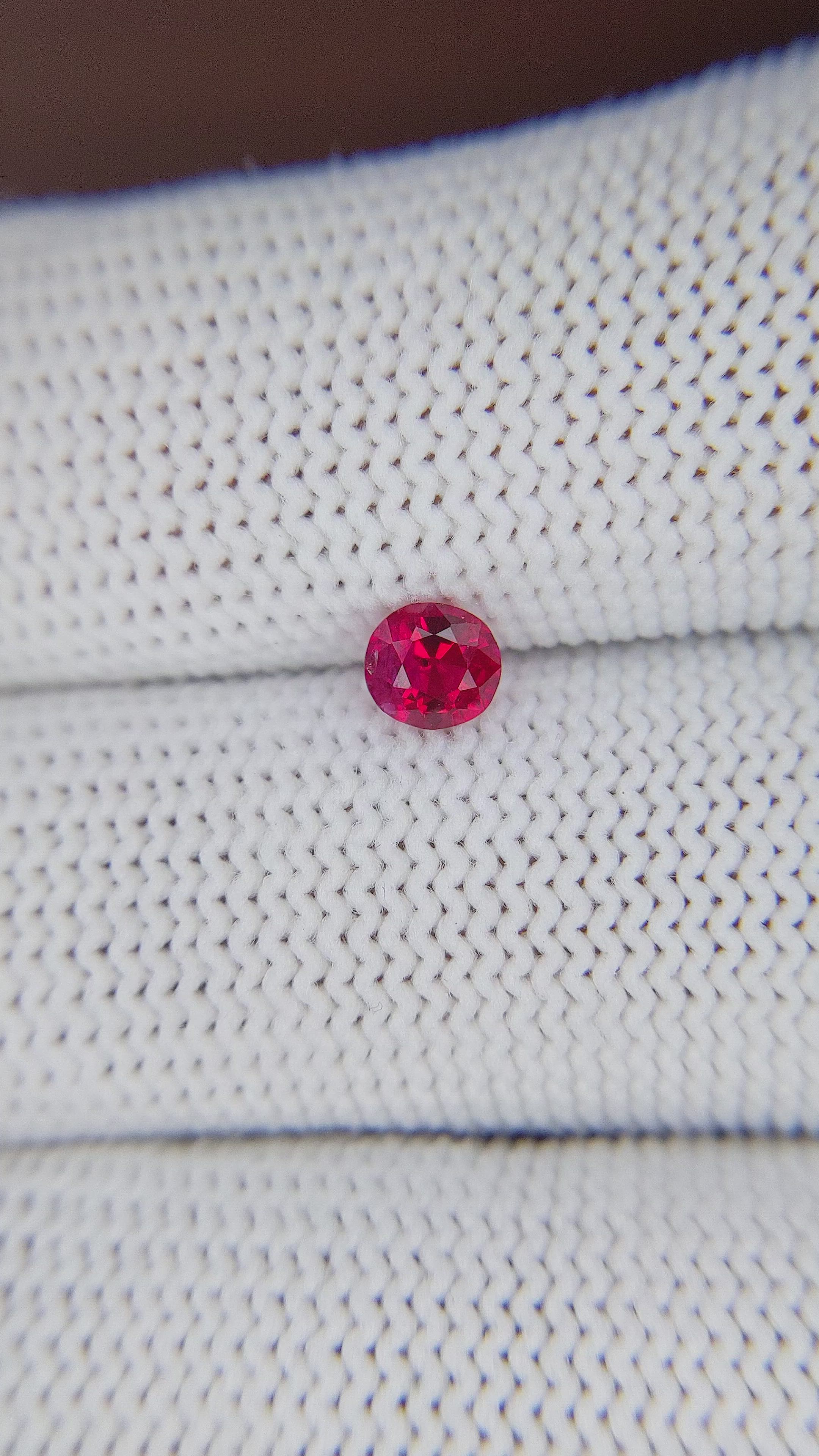 0.48 Ct. Pinkish Red Ruby from Tanzania Size Video