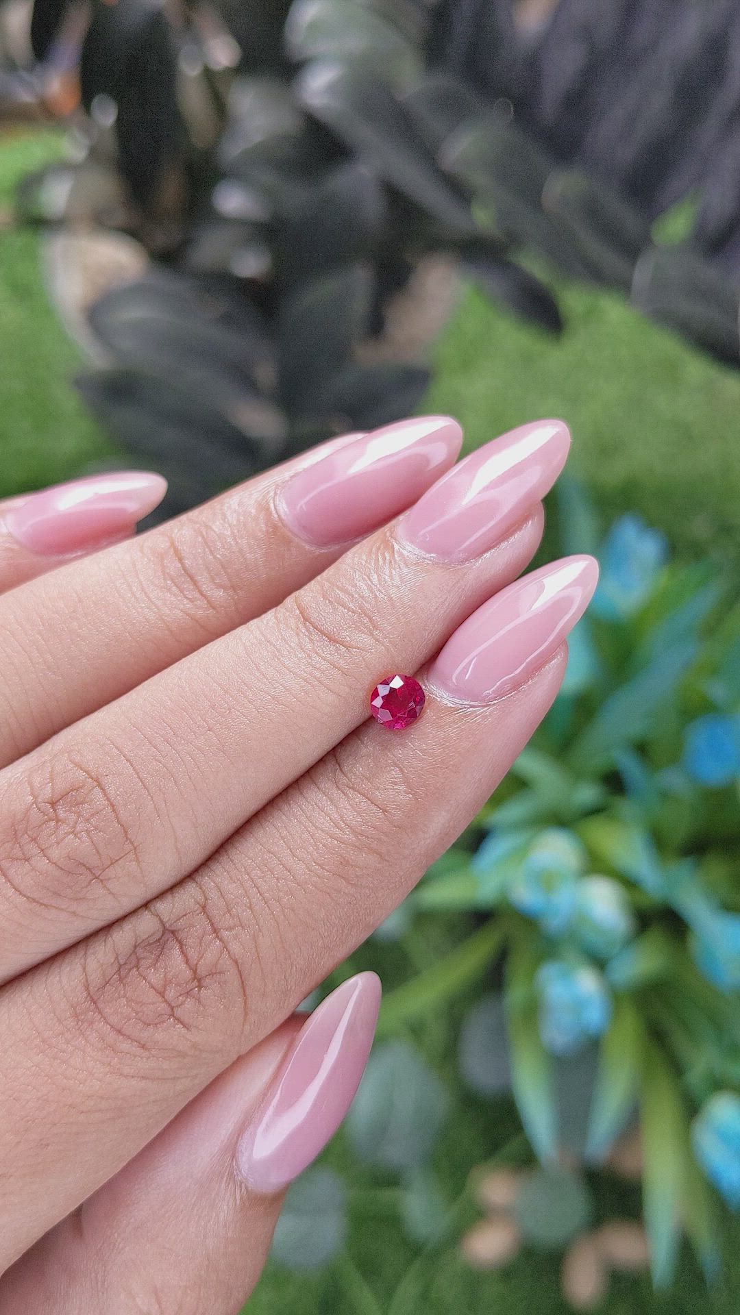 0.48 Ct. Pinkish Red Ruby from Tanzania Size Video