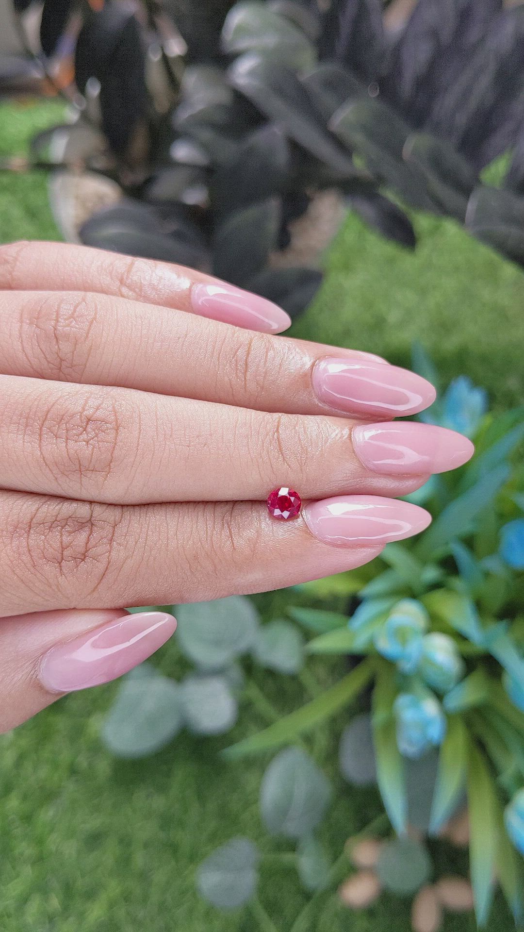 0.48 Ct. Pinkish Red Ruby from Tanzania Size Video
