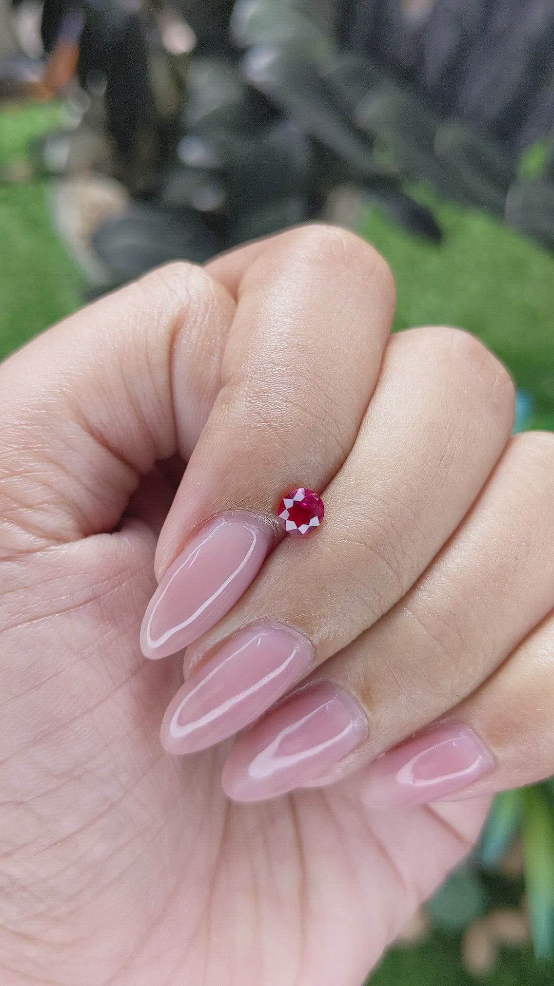 0.48 Ct. Pinkish Red Ruby from Tanzania Size Video