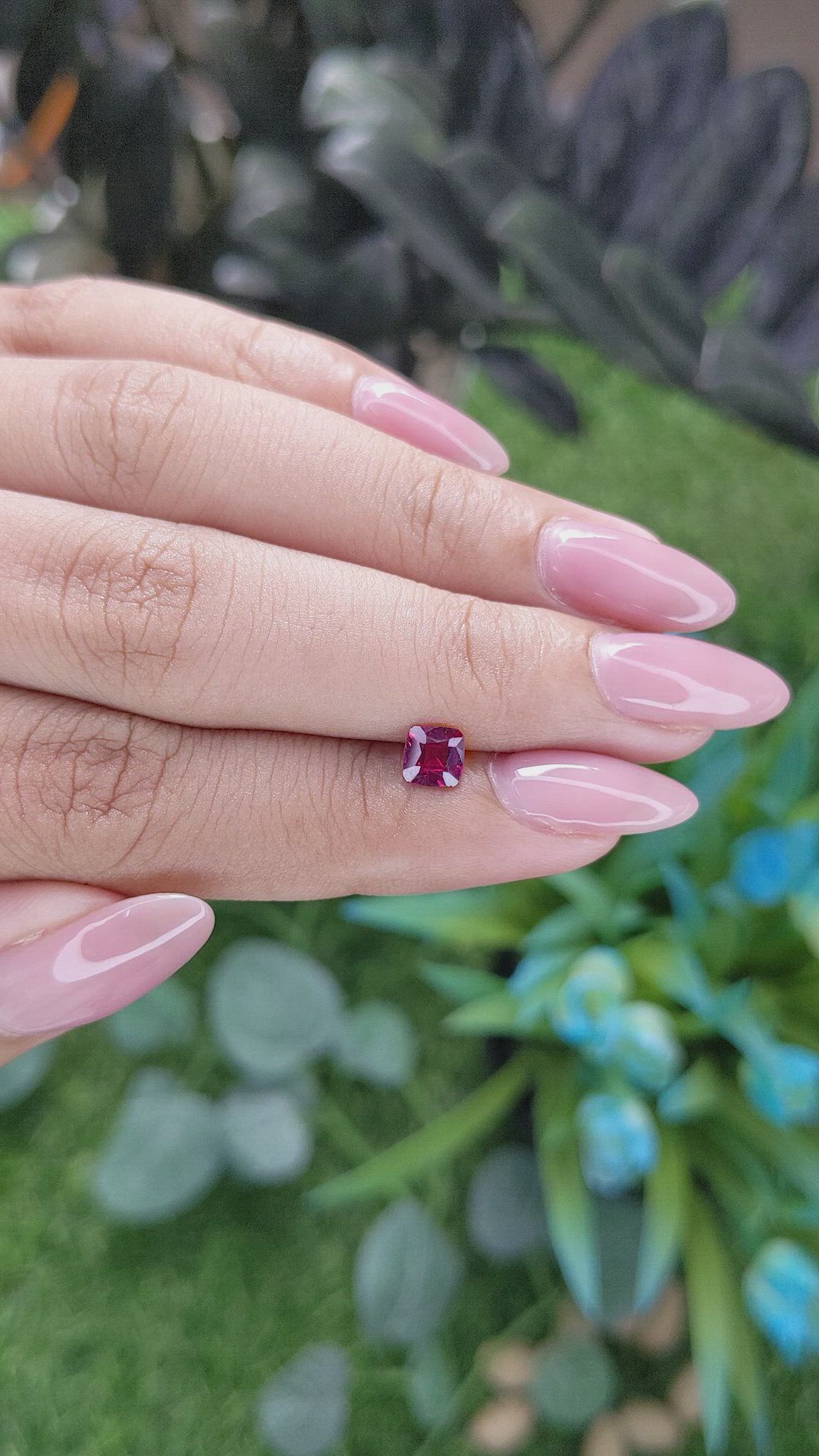 0.64 Ct. Pinkish Red Ruby from Madagascar Size Video