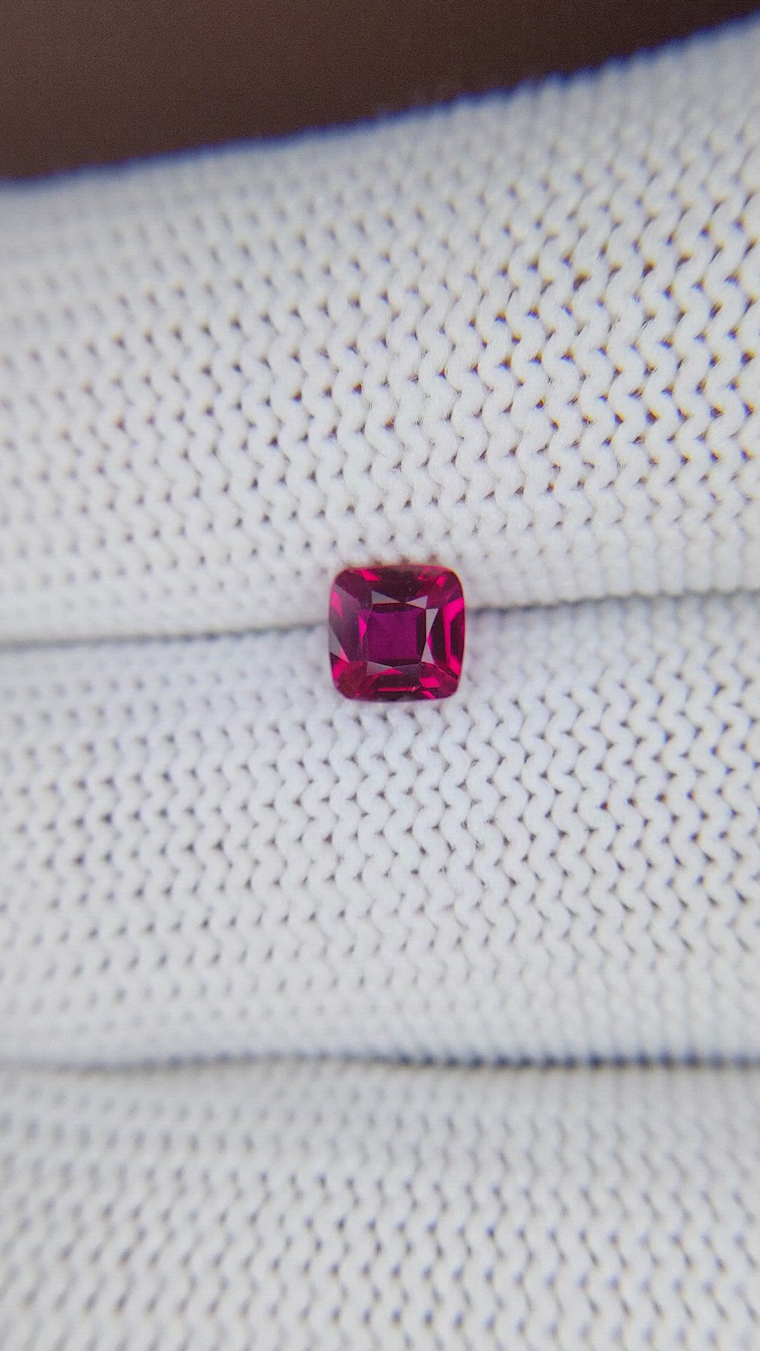 0.64 Ct. Pinkish Red Ruby from Madagascar Size Video