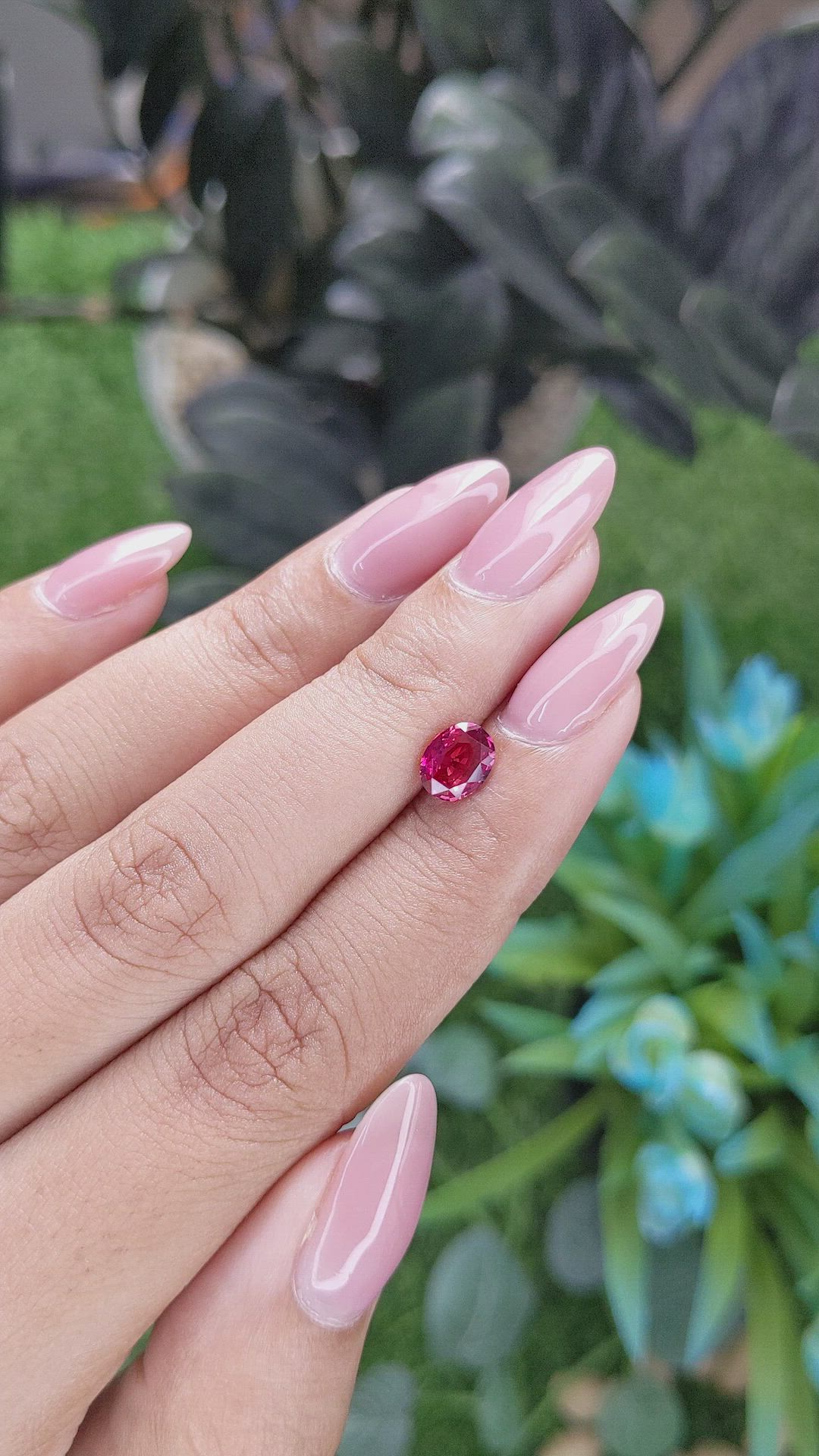 1.04 Ct. Pinkish Red Ruby from Tanzania Size Video