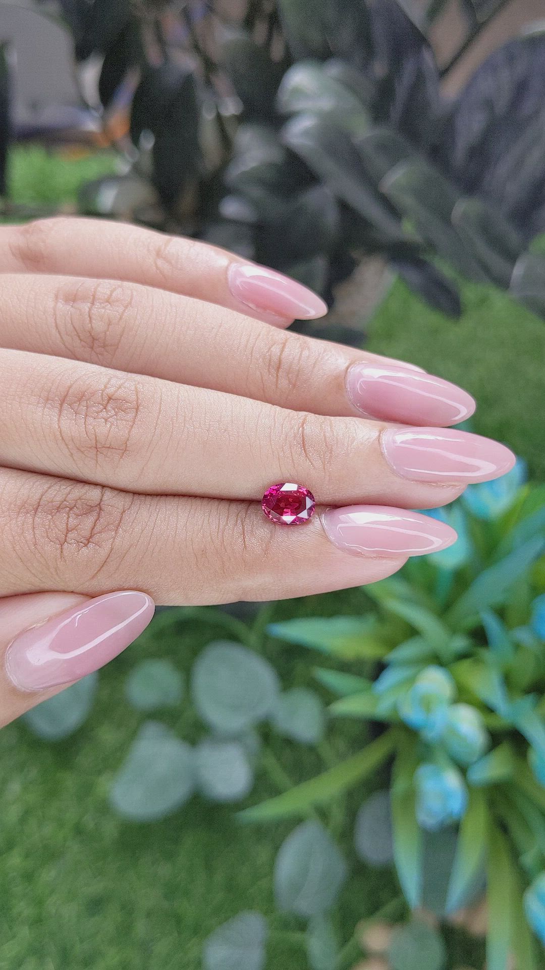 1.04 Ct. Pinkish Red Ruby from Tanzania Size Video