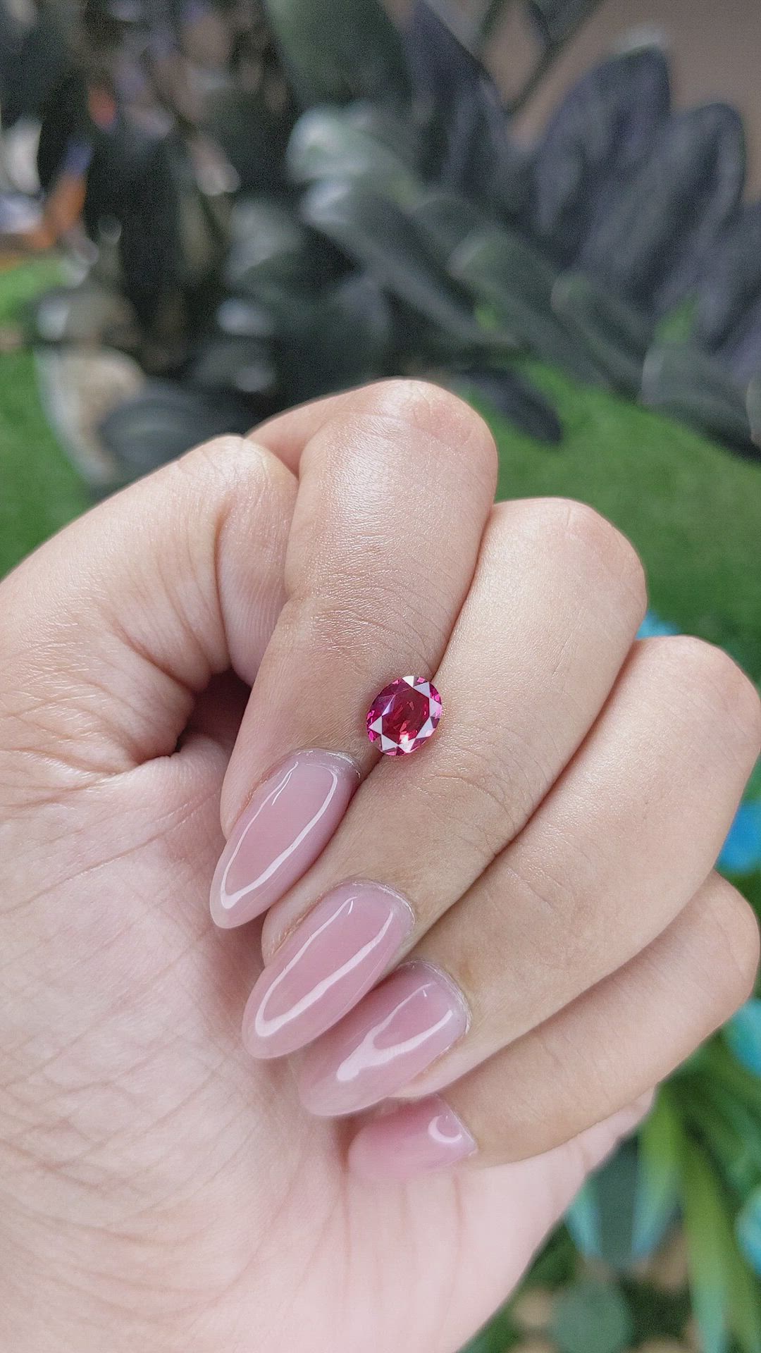 1.04 Ct. Pinkish Red Ruby from Tanzania Size Video