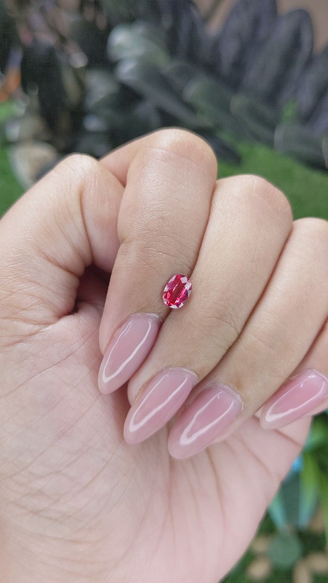 0.73 Ct. Pinkish Red Ruby from Tanzania Size Video