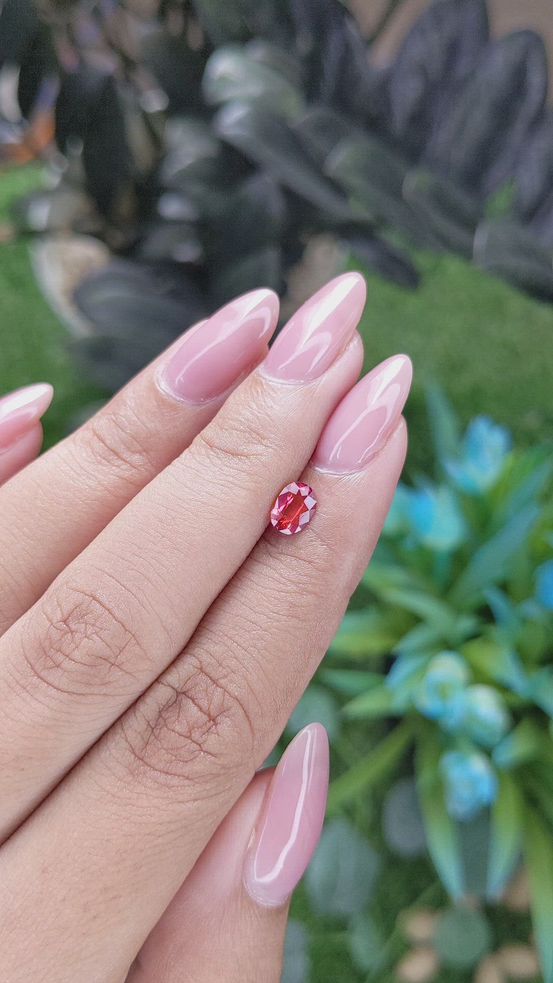 0.73 Ct. Pinkish Red Ruby from Tanzania Size Video