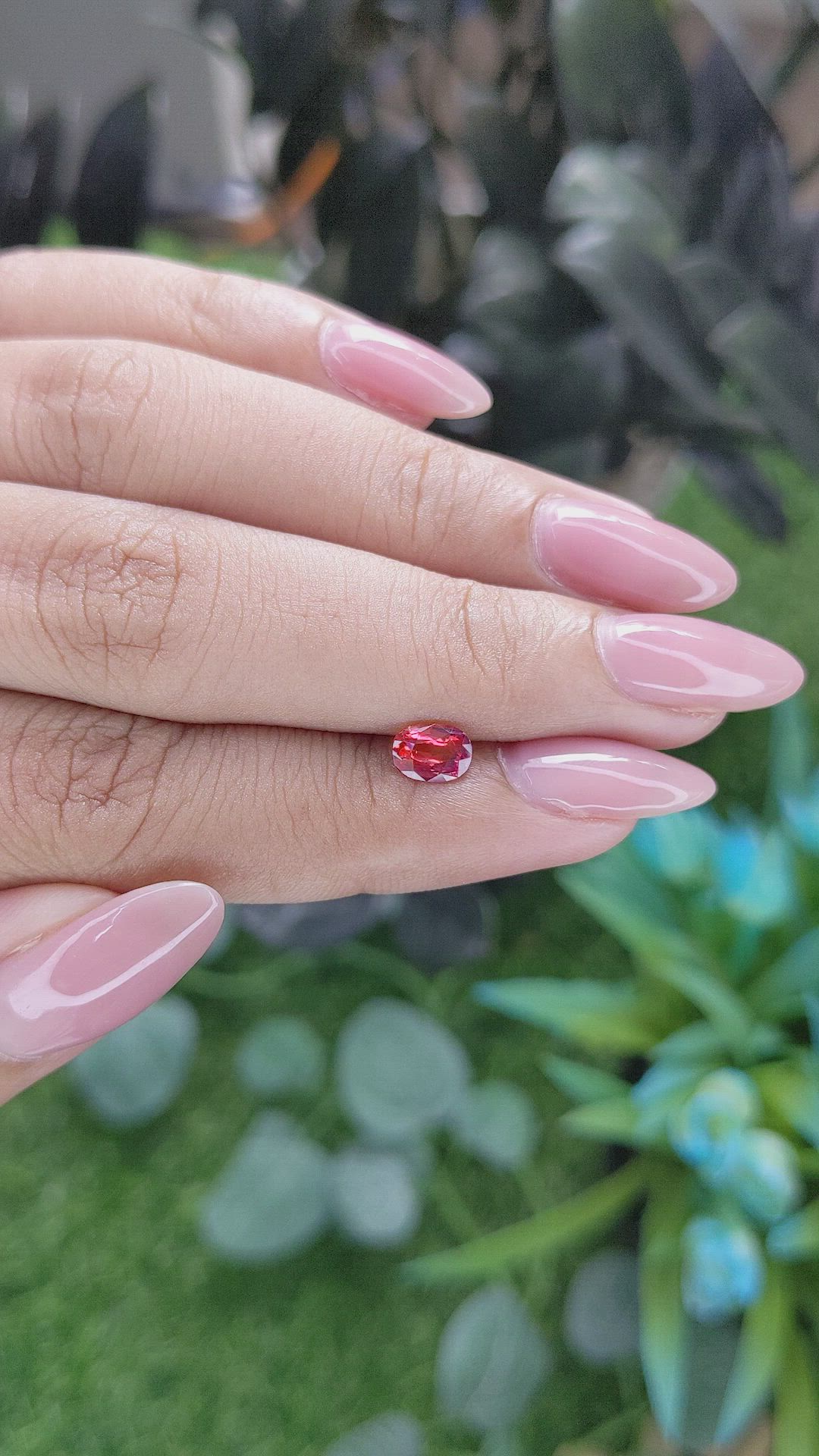0.73 Ct. Pinkish Red Ruby from Tanzania Size Video