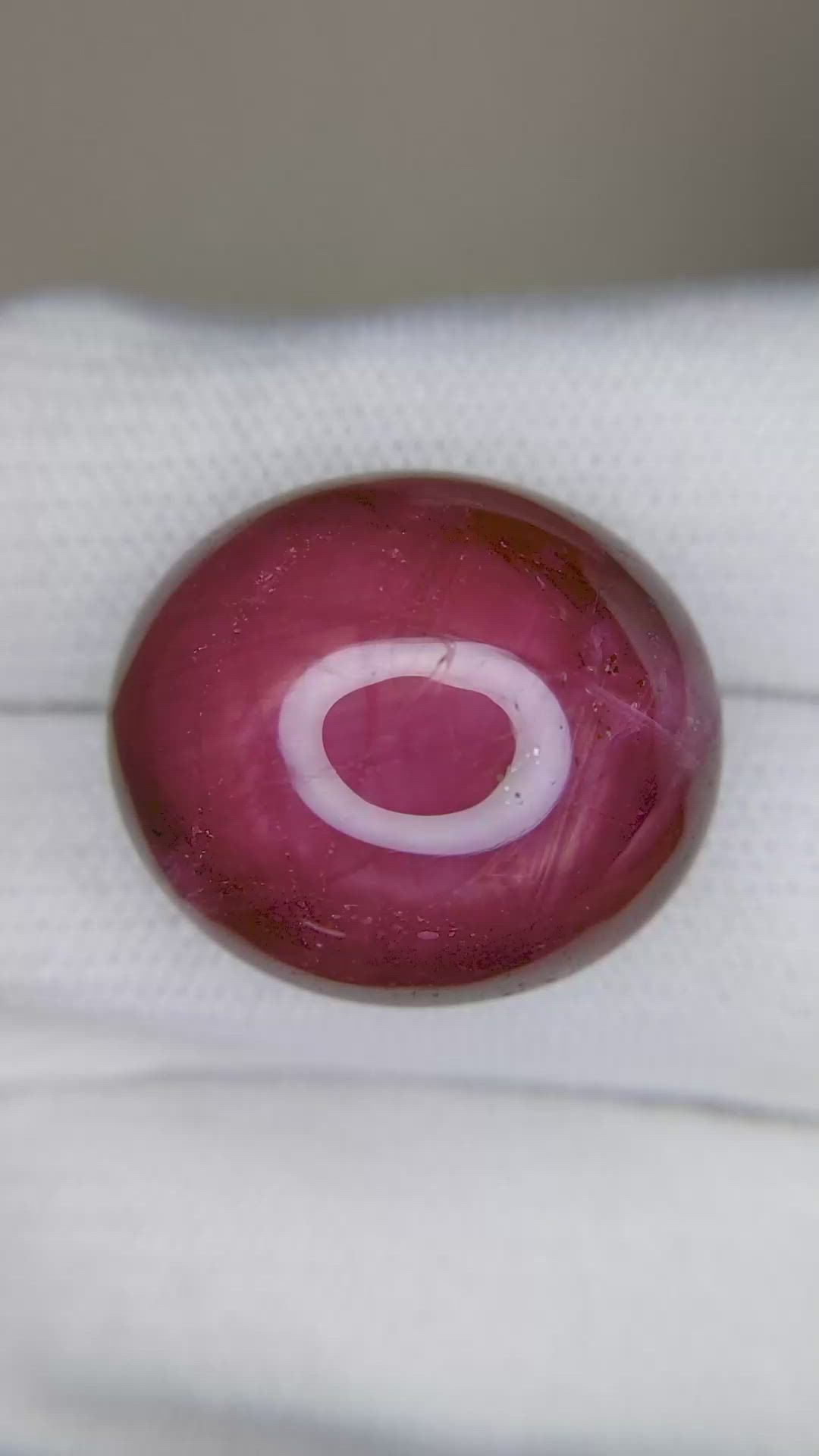 61.54 Ct. Purplish Red Star Ruby from Madagascar Size Video