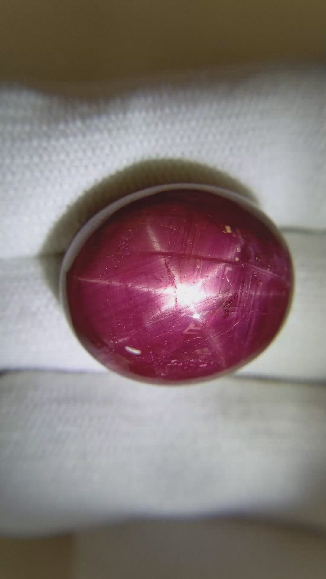 61.54 Ct. Purplish Red Star Ruby from Madagascar Size Video