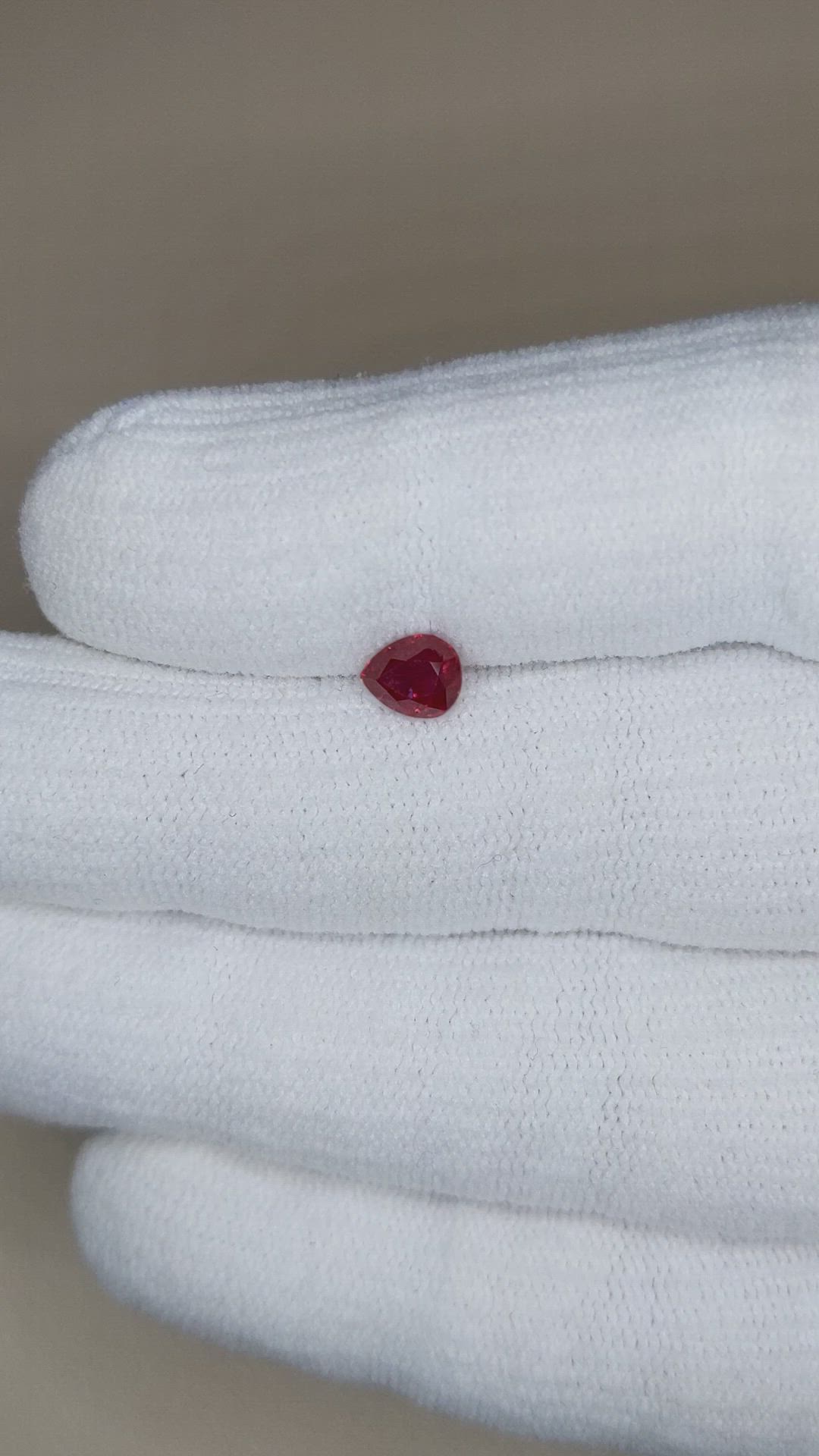 0.90 Ct. Purplish Red Ruby from Burma (Myanmar) Size Video