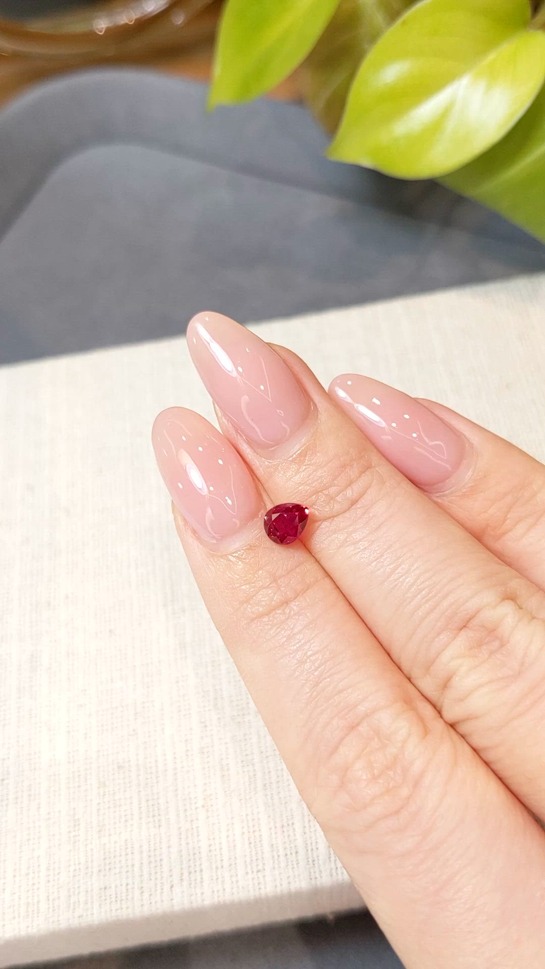 0.90 Ct. Purplish Red Ruby from Burma (Myanmar) Size Video