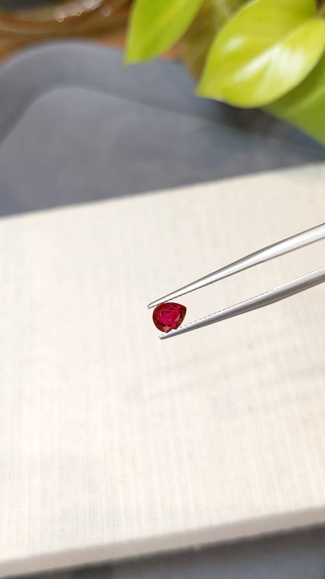 0.90 Ct. Purplish Red Ruby from Burma (Myanmar) Size Video