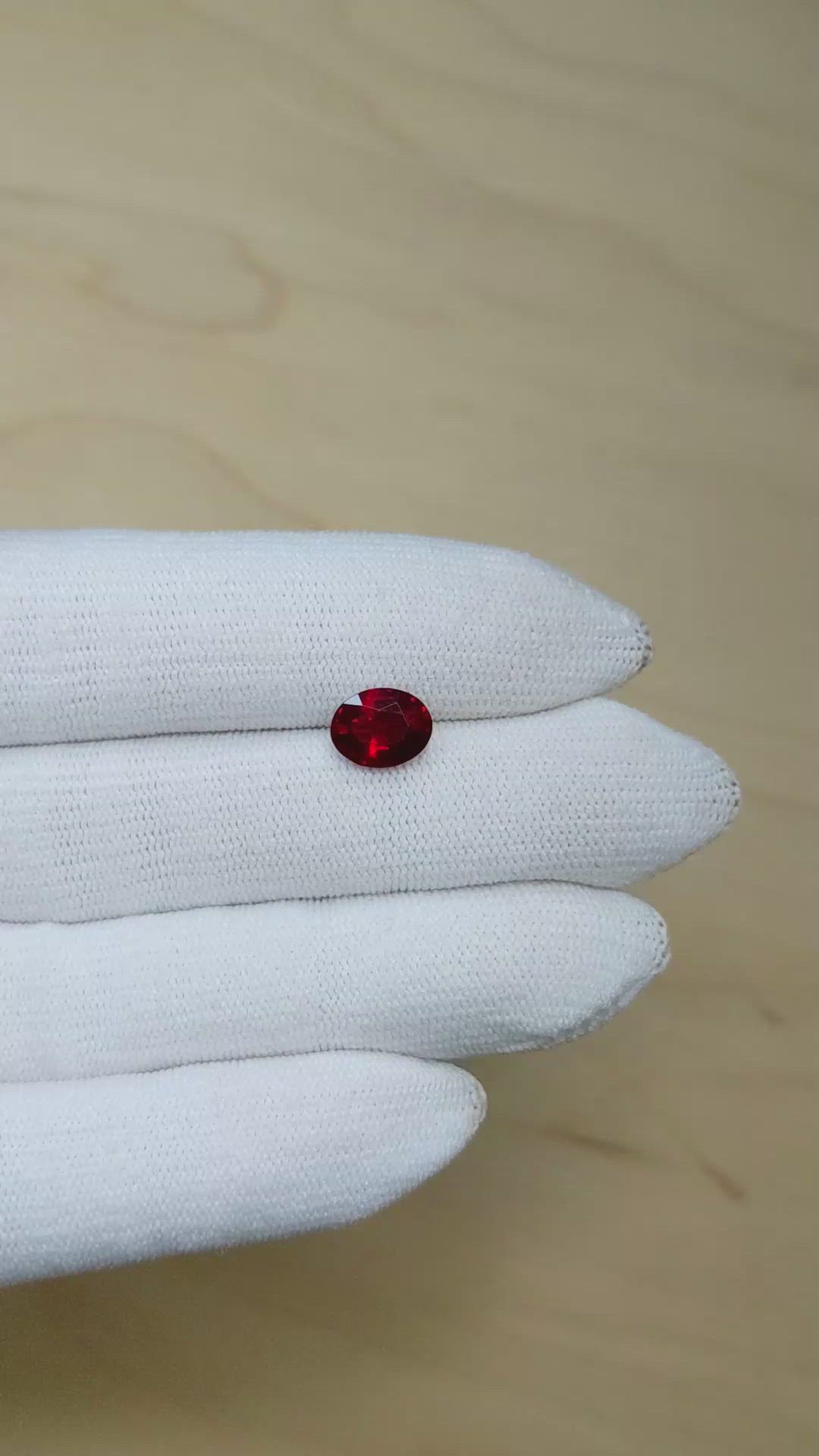 2.30 Ct. Ruby from Mozambique Size Video