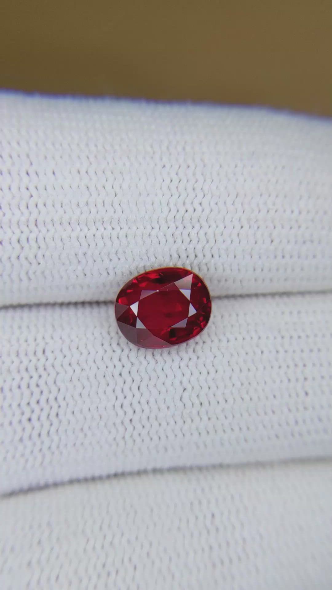 2.74 Ct. Ruby from Mozambique Size Video