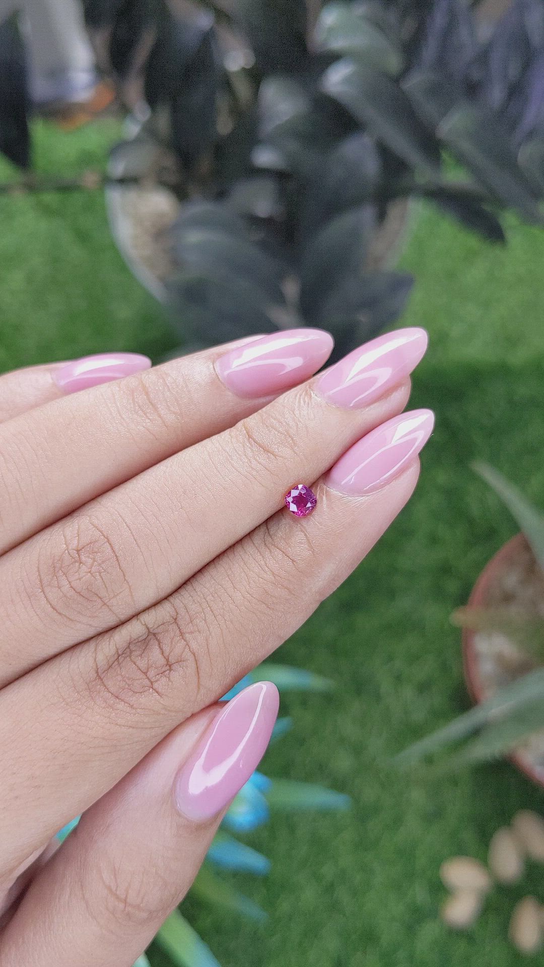 0.32 Ct. Purplish Red Ruby from Tanzania Size Video