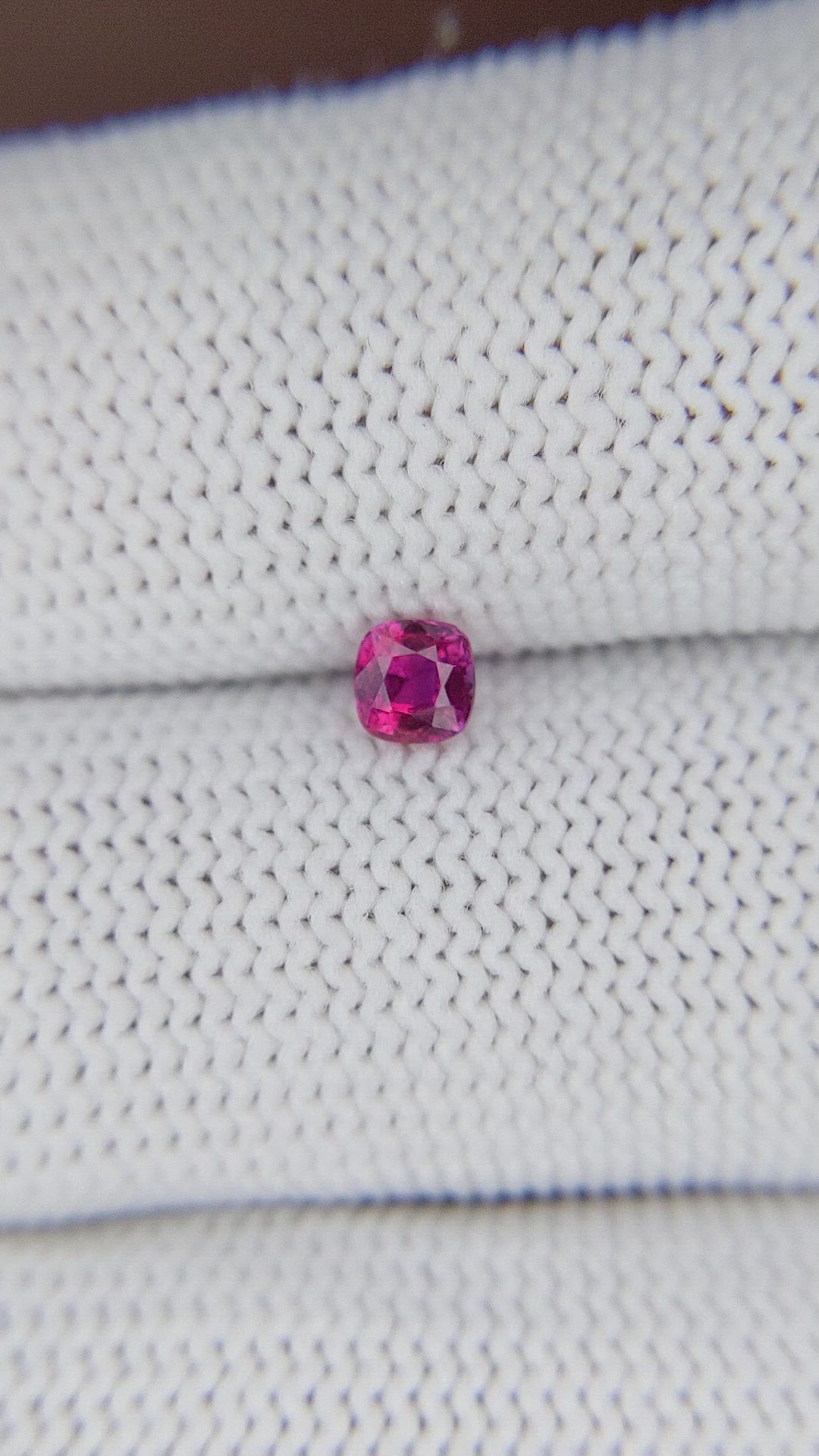 0.32 Ct. Purplish Red Ruby from Tanzania Size Video