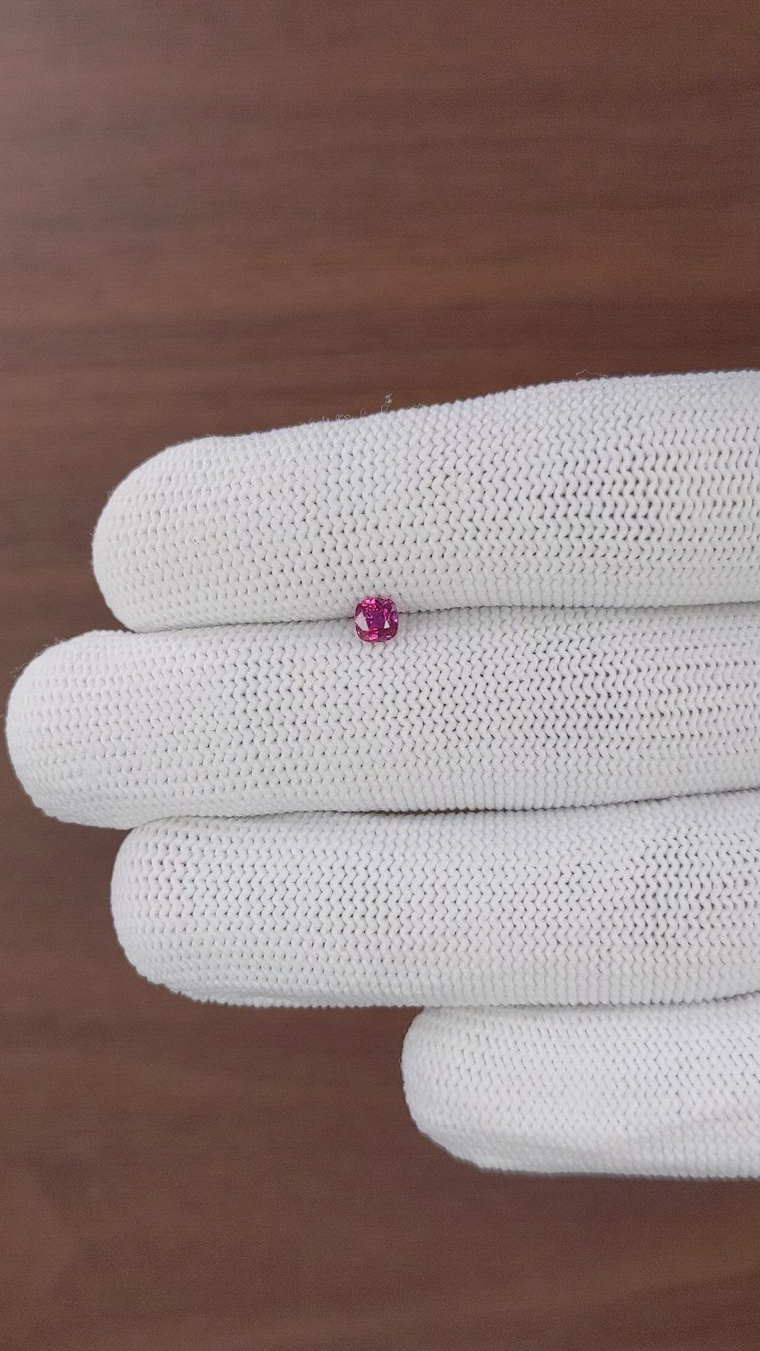 0.32 Ct. Purplish Red Ruby from Tanzania Size Video