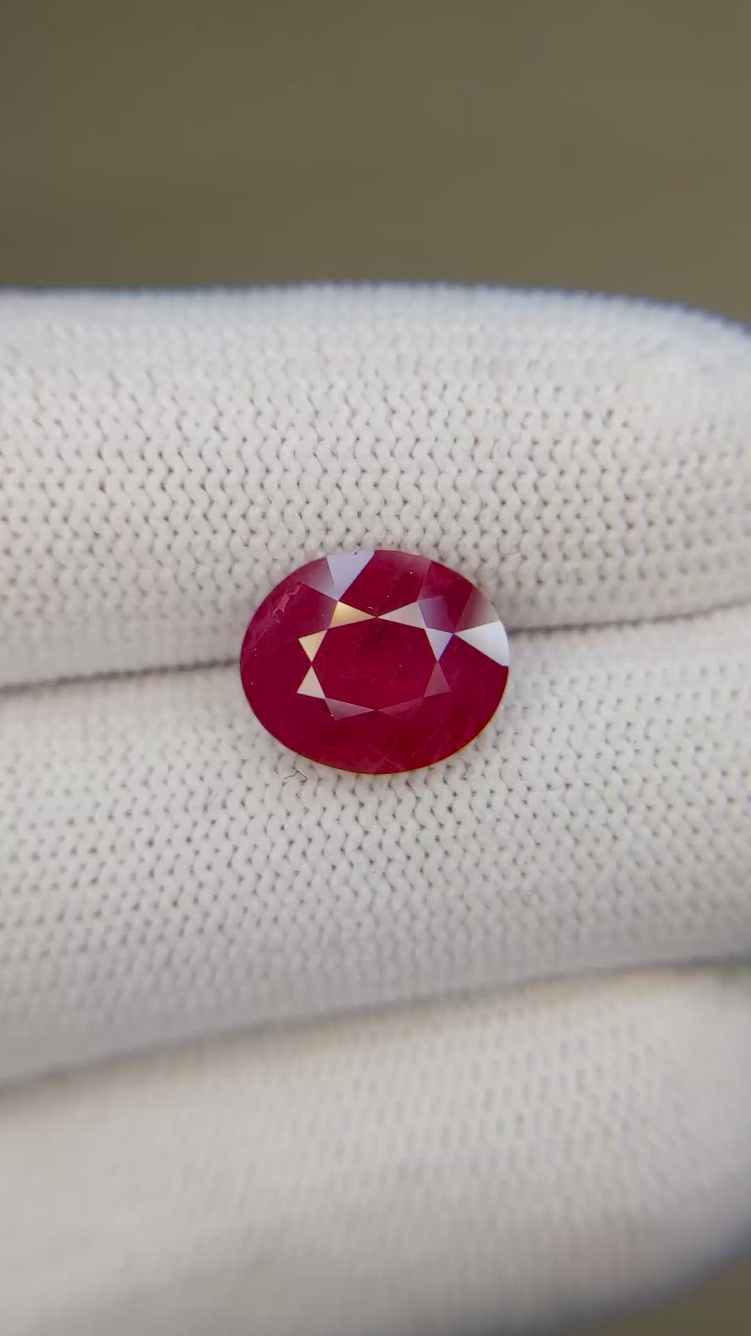 3.50 Ct. Pinkish Red Ruby from Burma (Myanmar) Size Video