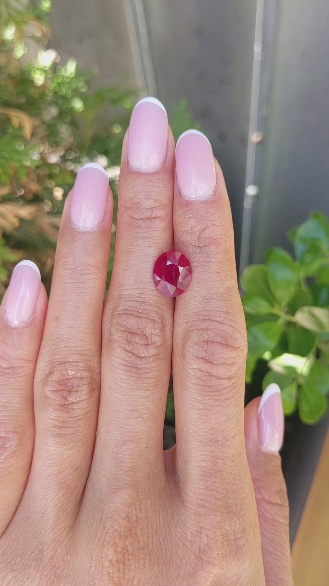 3.50 Ct. Pinkish Red Ruby from Burma (Myanmar) Size Video