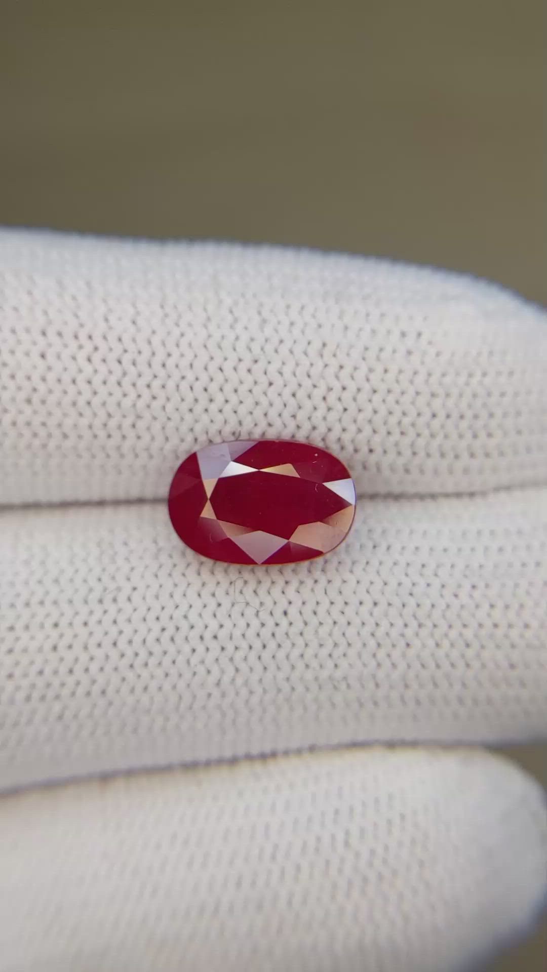 3.07 Ct. Ruby from Burma (Myanmar) Size Video