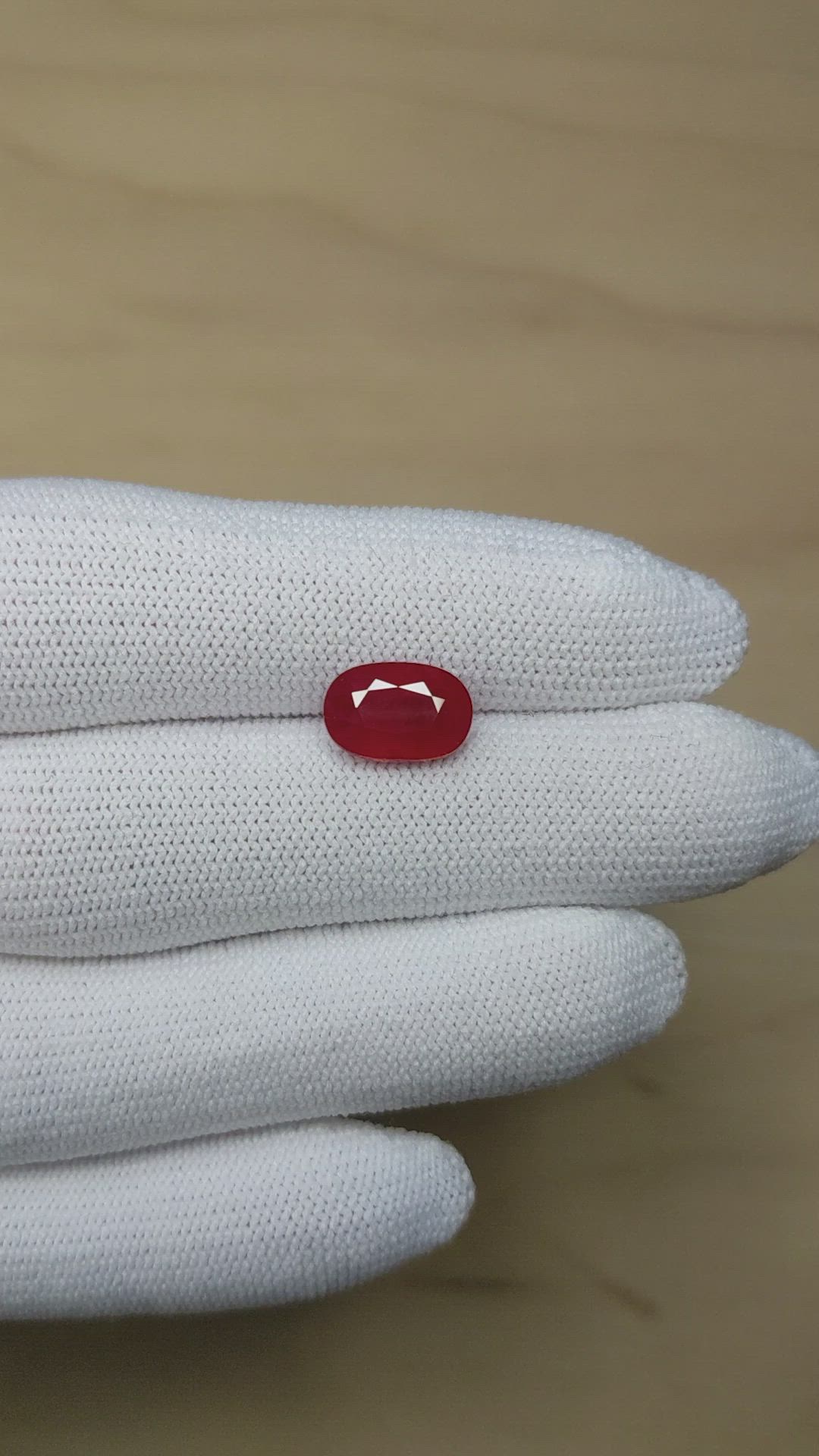 3.07 Ct. Ruby from Burma (Myanmar) Size Video