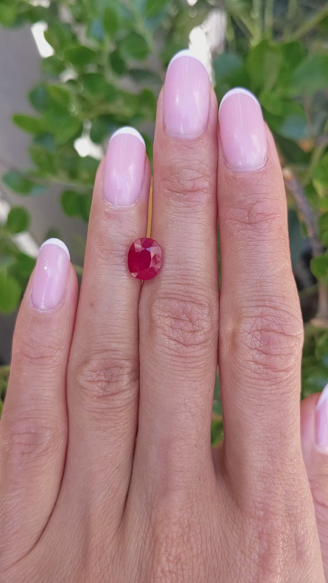 3.02 Ct. Pinkish Red Ruby from Burma (Myanmar) Size Video